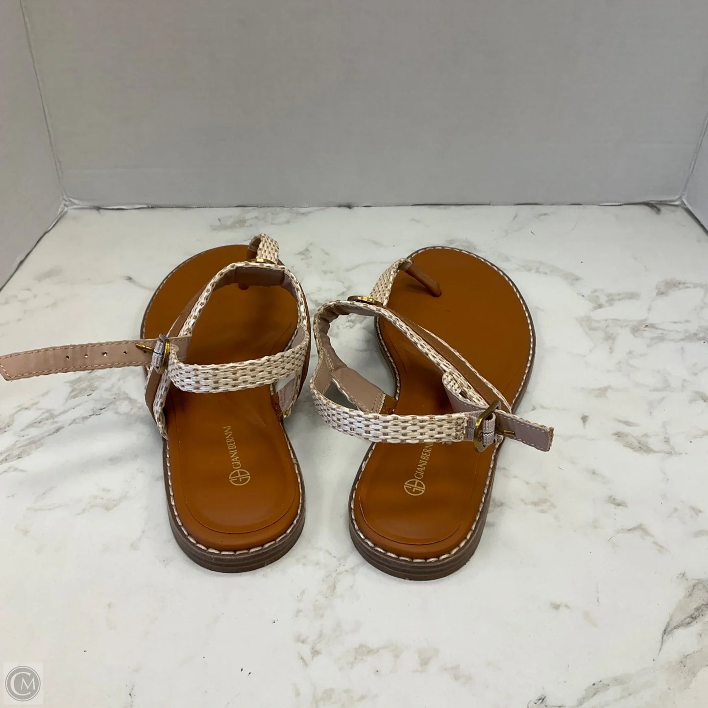 Sandals Flats By Giani Bernini In Tan, Size: 7.5
