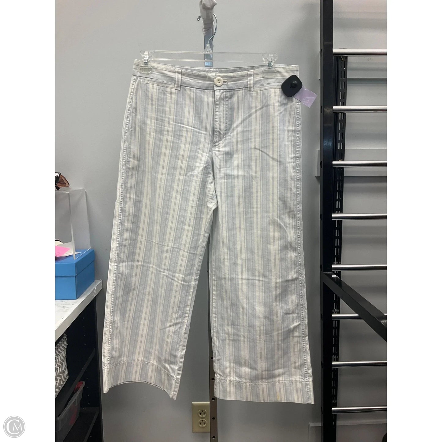 Pants Wide Leg By Gap In Blue & White, Size: 10