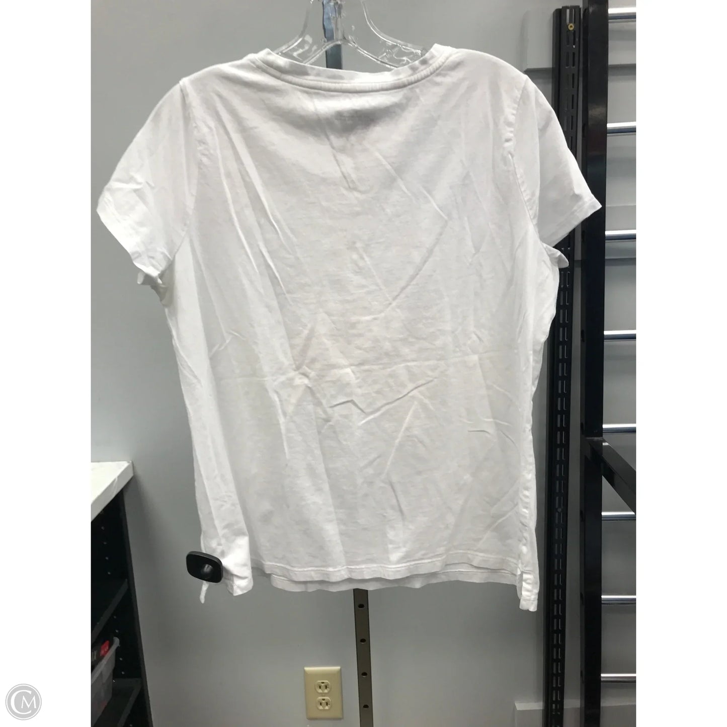 Top Short Sleeve By Talbots In White, Size: 1x