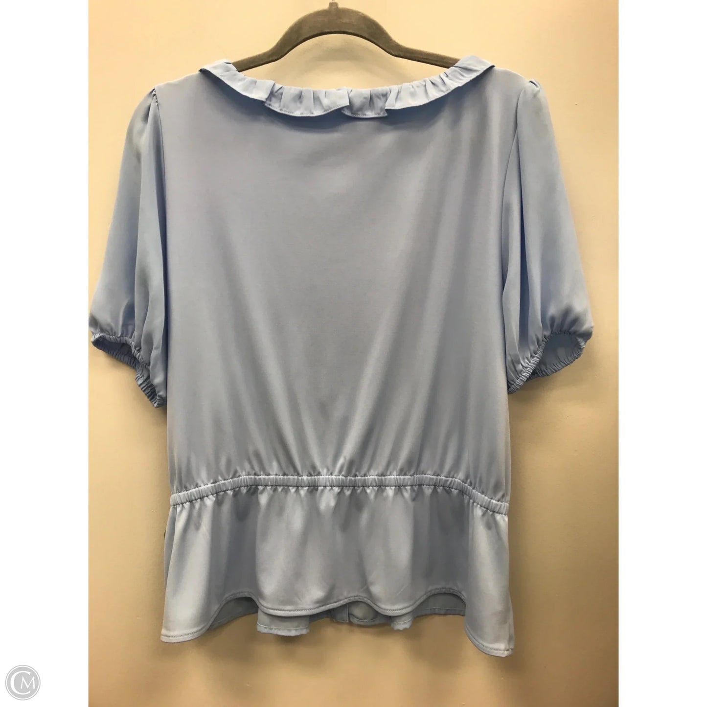 Top Short Sleeve By Ann Taylor In Blue, Size: L
