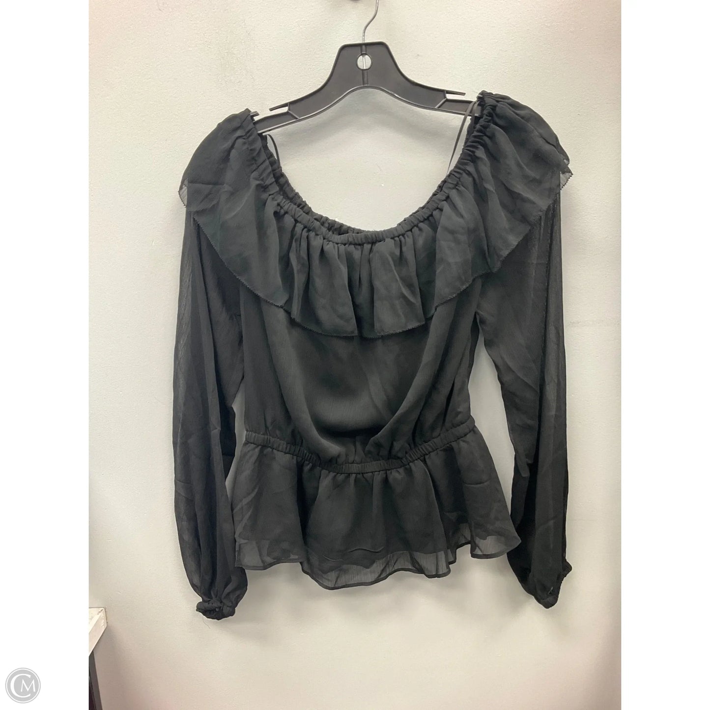 Top Long Sleeve By Sofia By Sofia Vergara In Black, Size: S