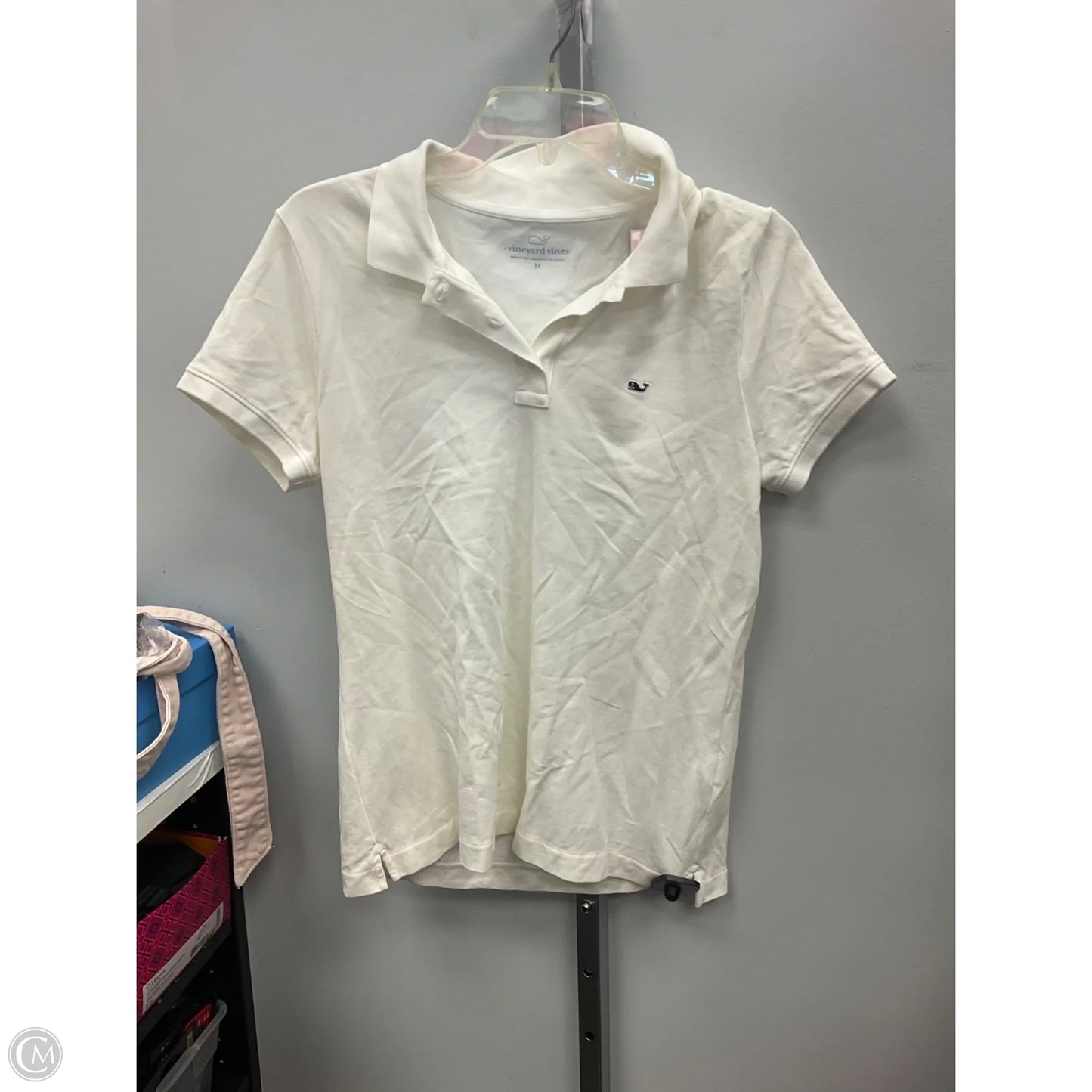 Top Short Sleeve By Vineyard Vines In White, Size: M