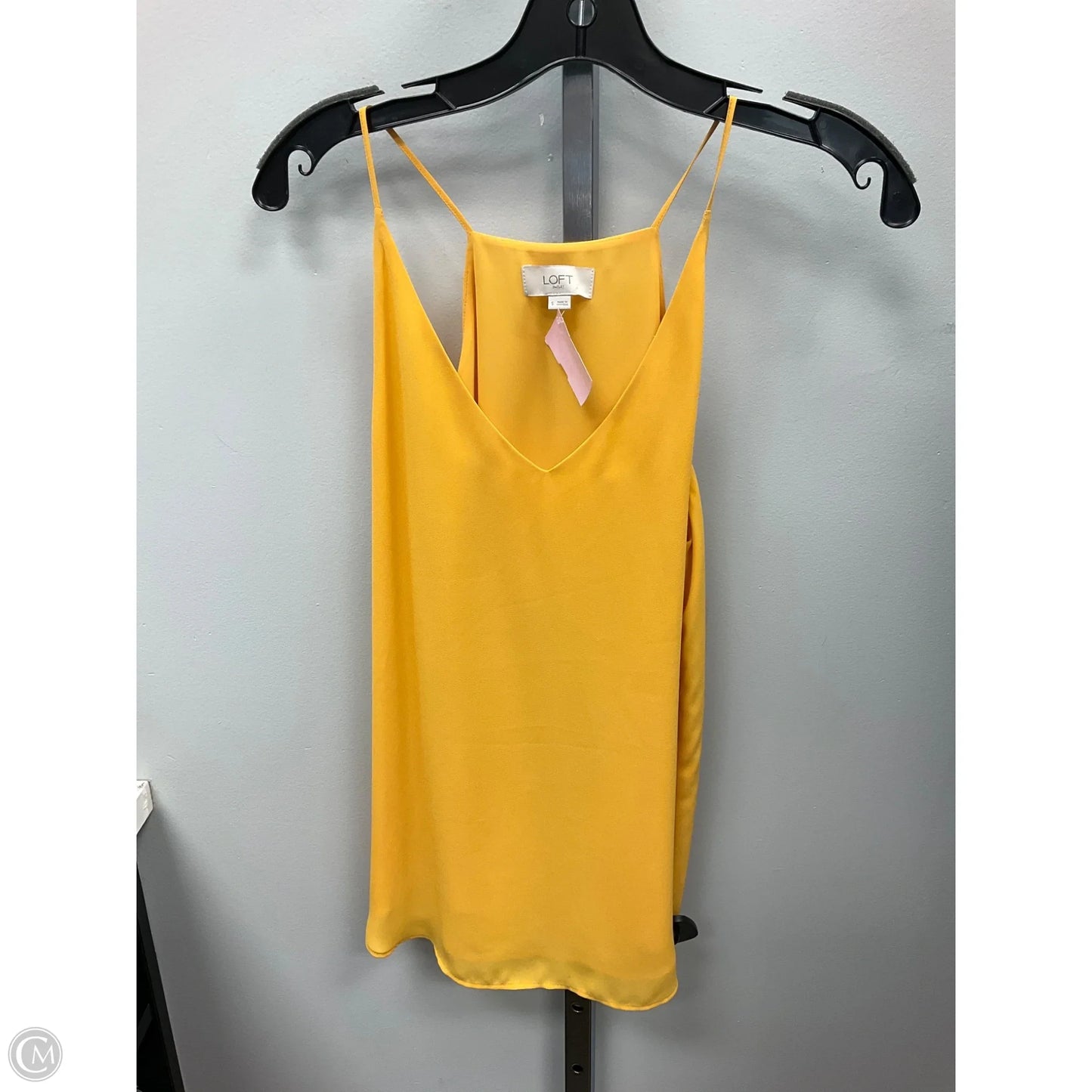 Top Sleeveless By Loft In Yellow, Size: S