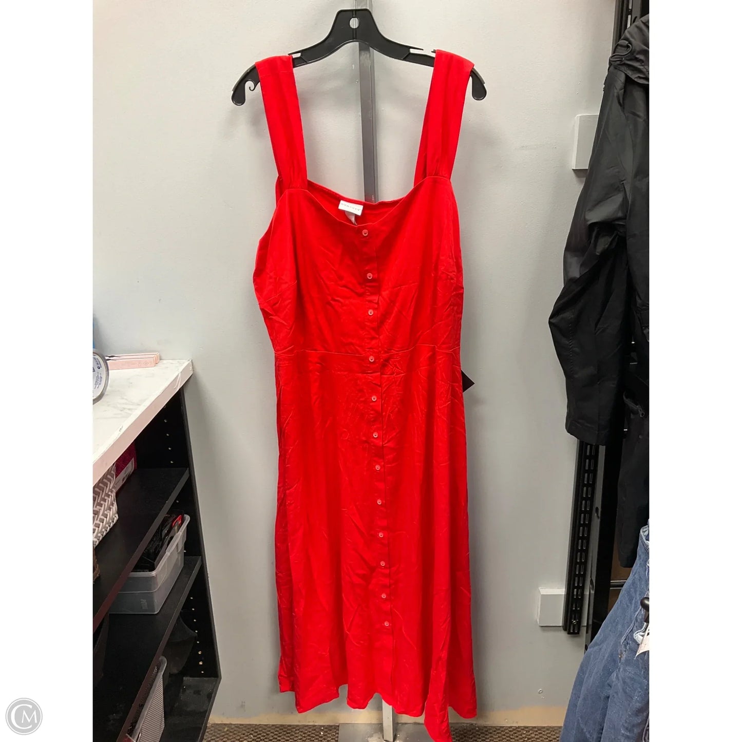 Dress Casual Midi By Ava & Viv In Red, Size: 2x