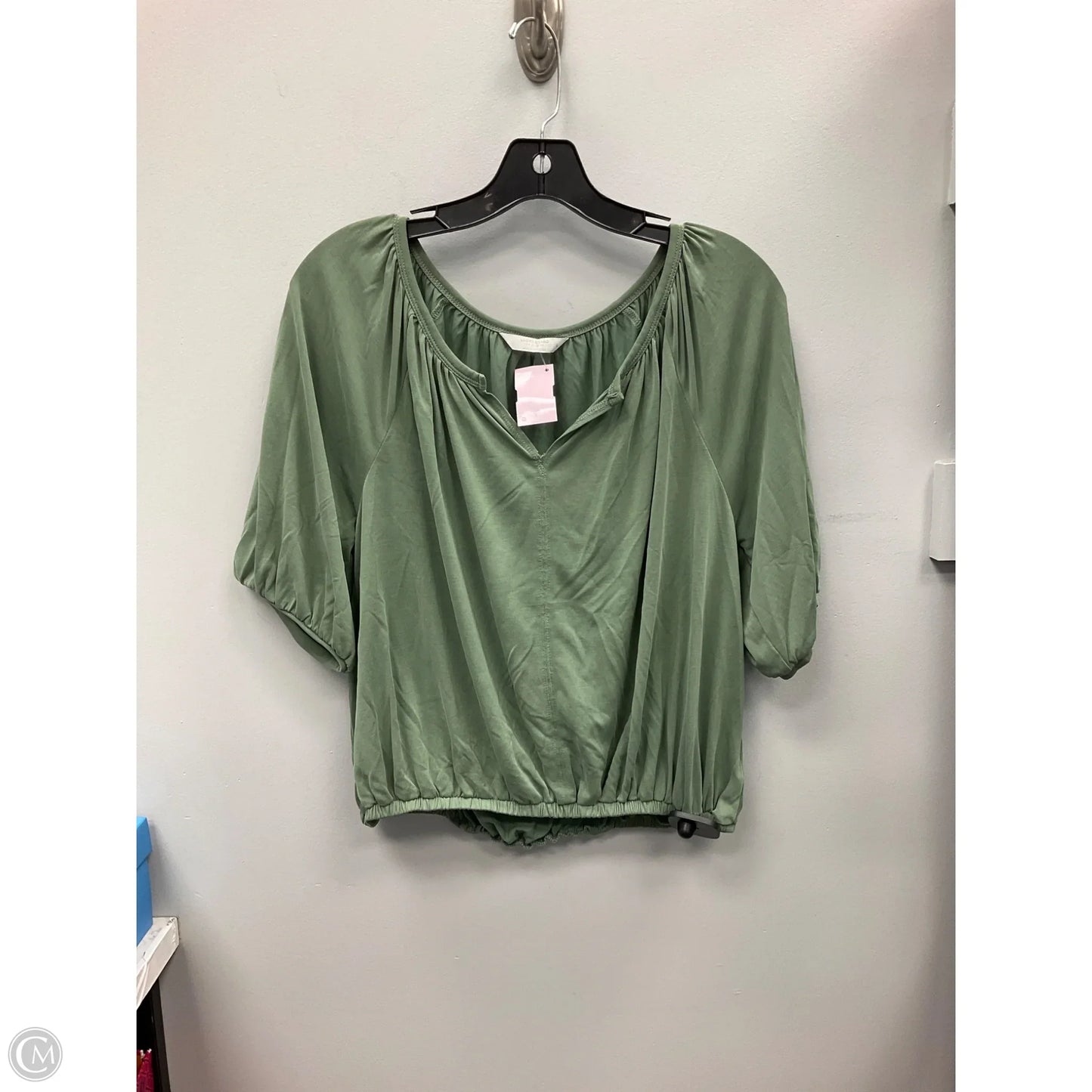 Top Short Sleeve By Lucky Brand In Green, Size: S