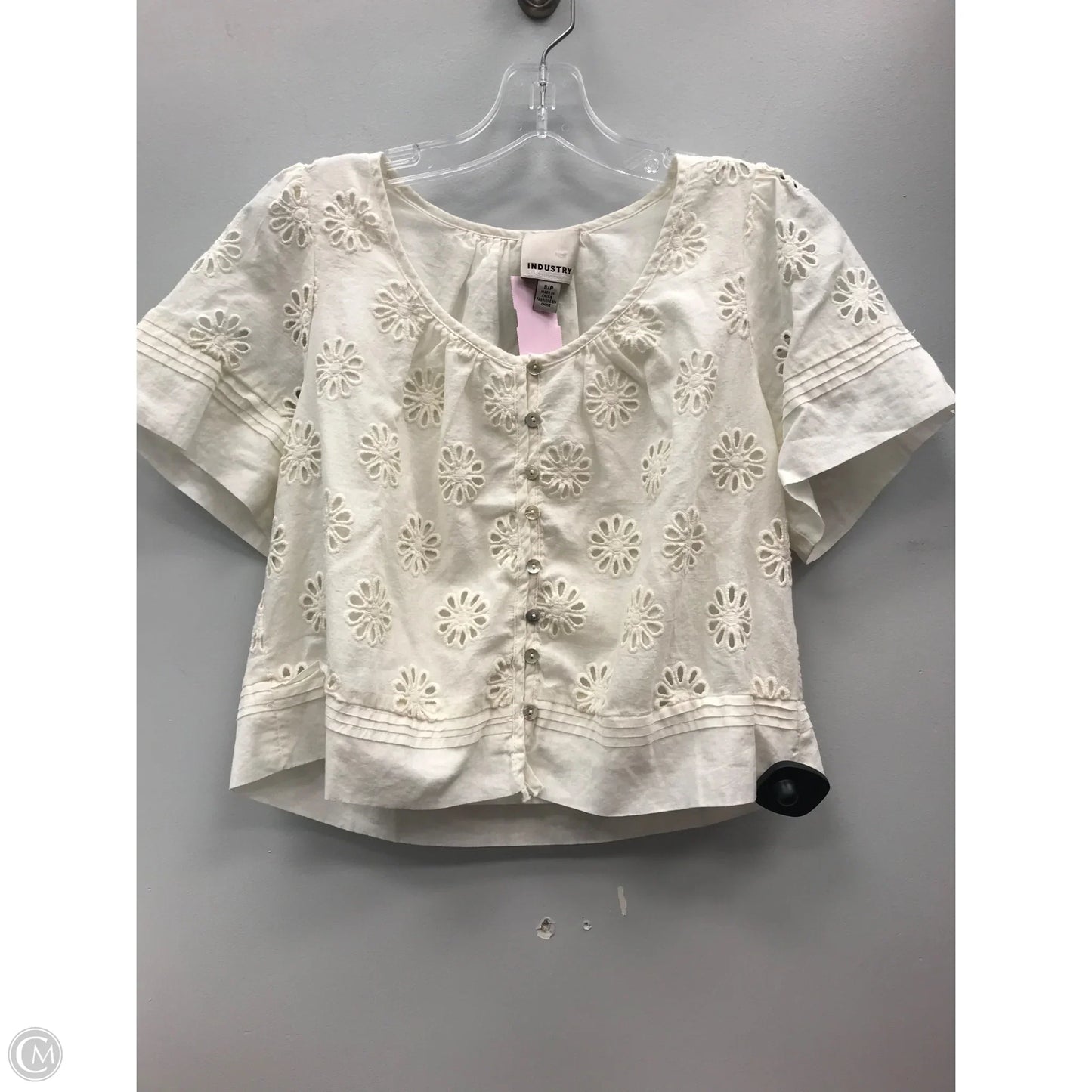 Top Short Sleeve By Industry In Cream, Size: S