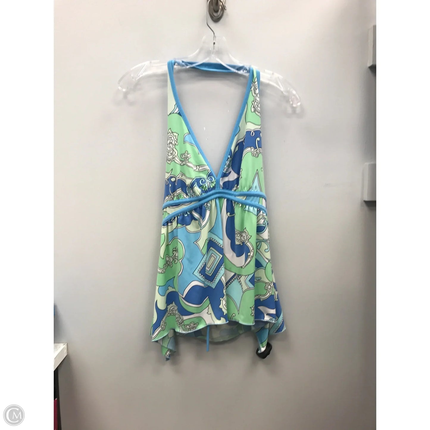 Top Sleeveless By New York And Co In Blue & Green, Size: L