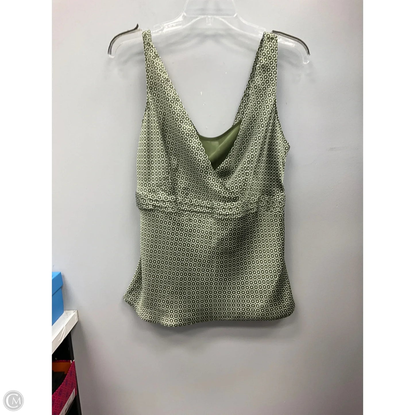 Top Sleeveless By Loft In Green, Size: 12