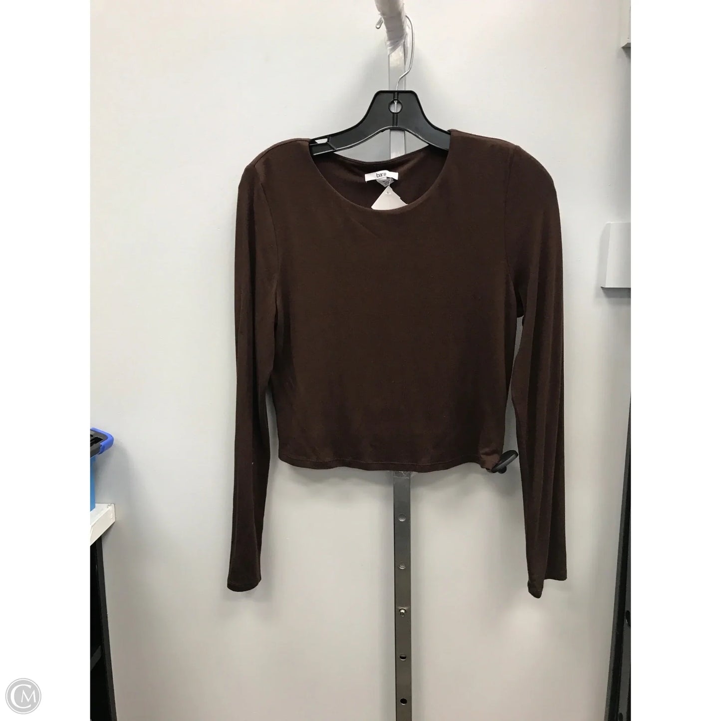 Top Long Sleeve By Bar Iii In Brown, Size: M
