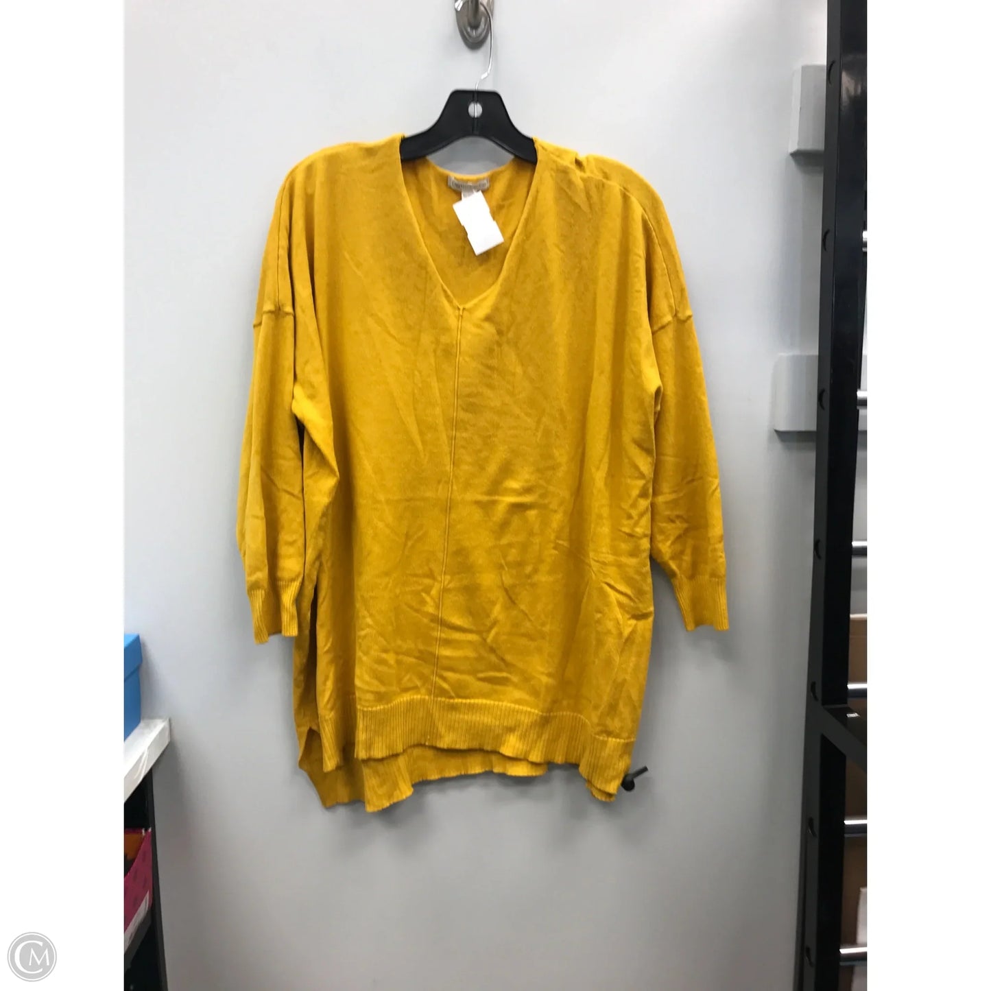 Sweater By Cato In Yellow, Size: 18