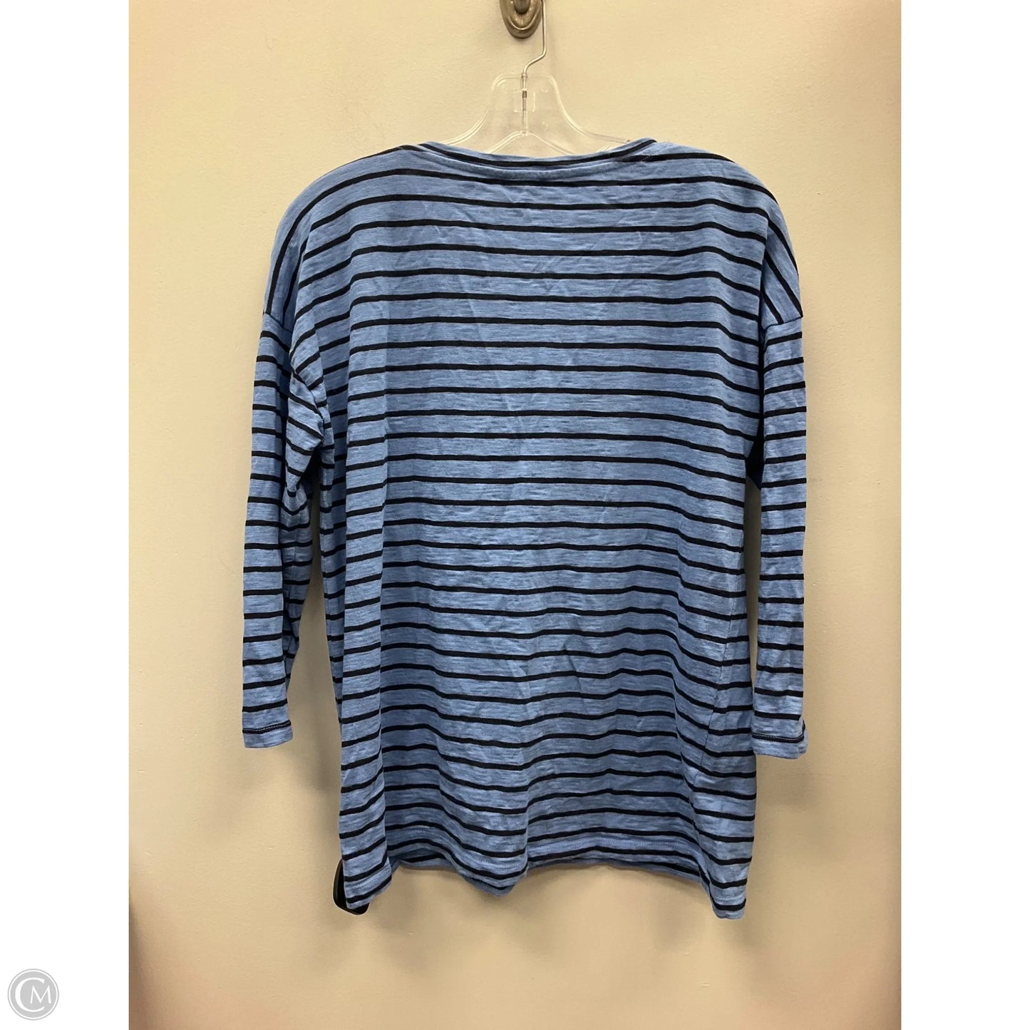Top Long Sleeve By Talbots In Striped Pattern, Size: M