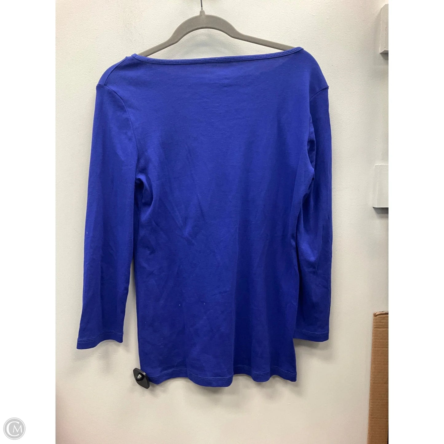 Top Long Sleeve By Jones New York In Blue, Size: L