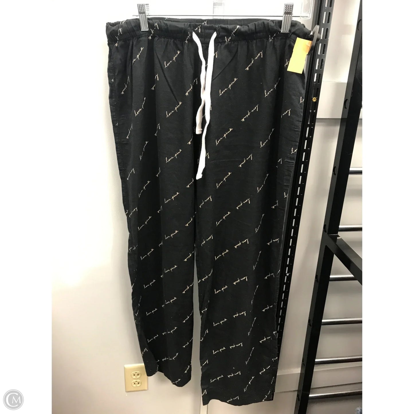 Pajama Pants By Pink In Black, Size: L