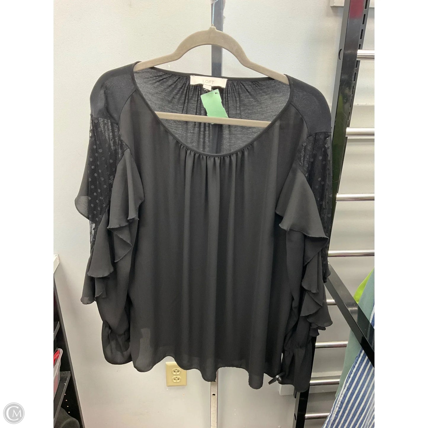 Top Long Sleeve By Loft In Black, Size: Xl
