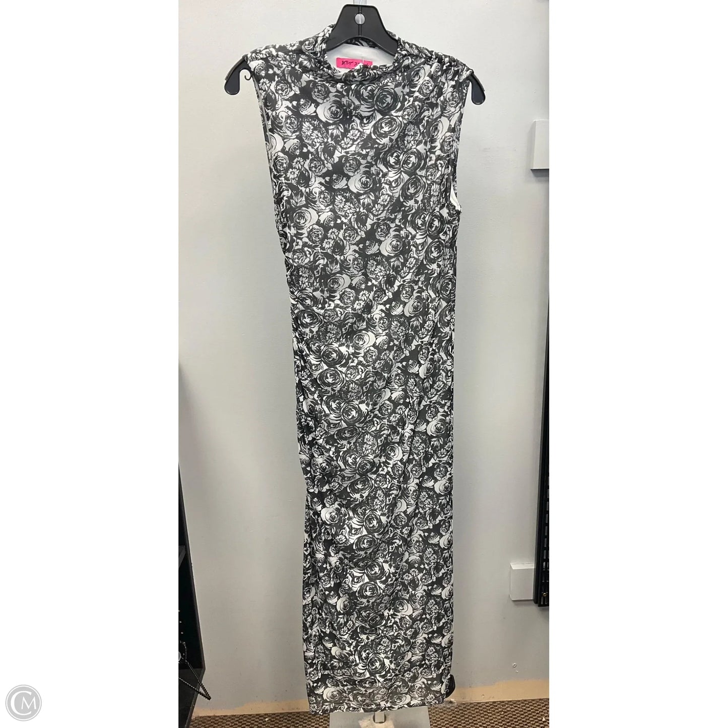 Skirt Maxi By Betsey Johnson In Grey & White, Size: M