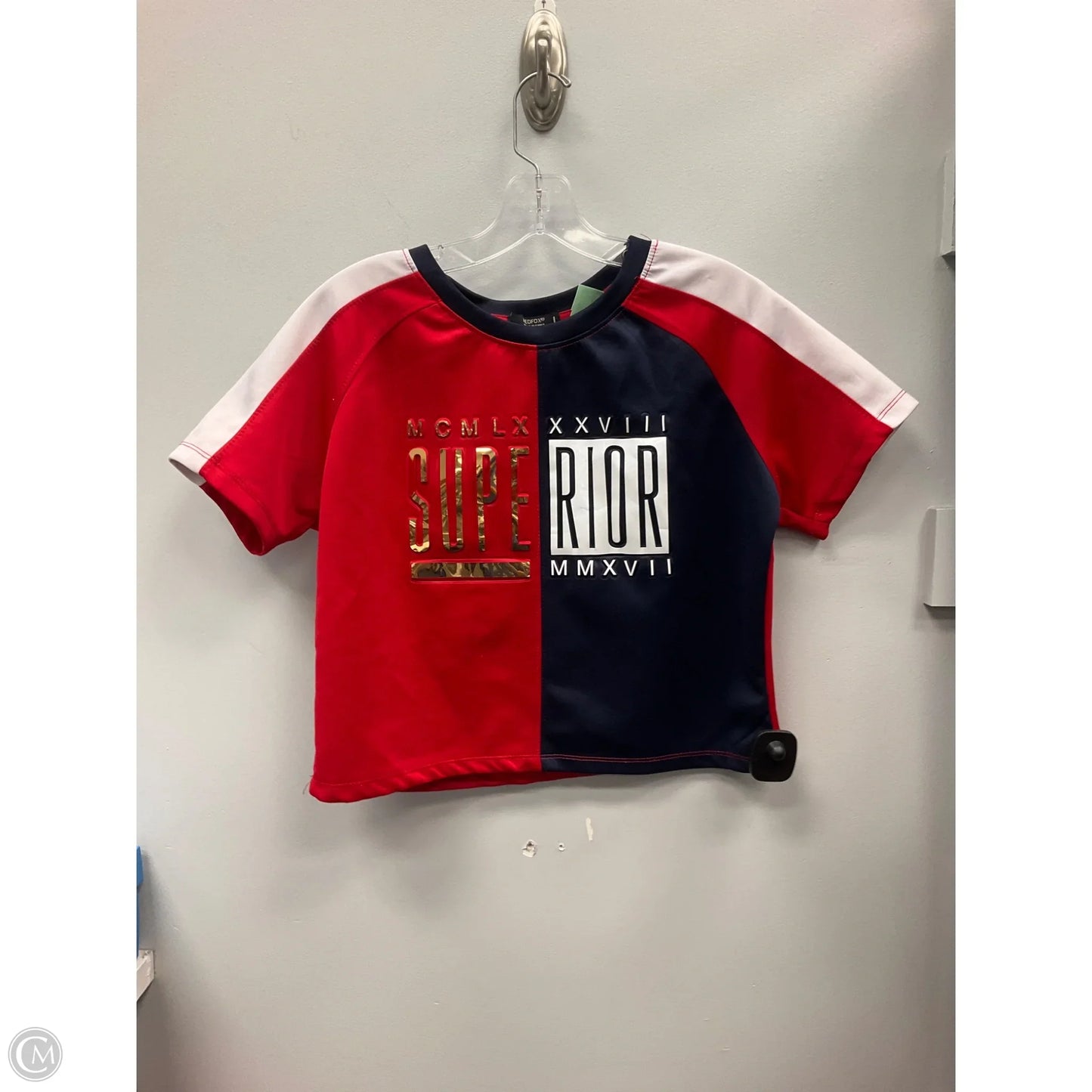 Top Short Sleeve By RedFox In Blue & Red, Size: L