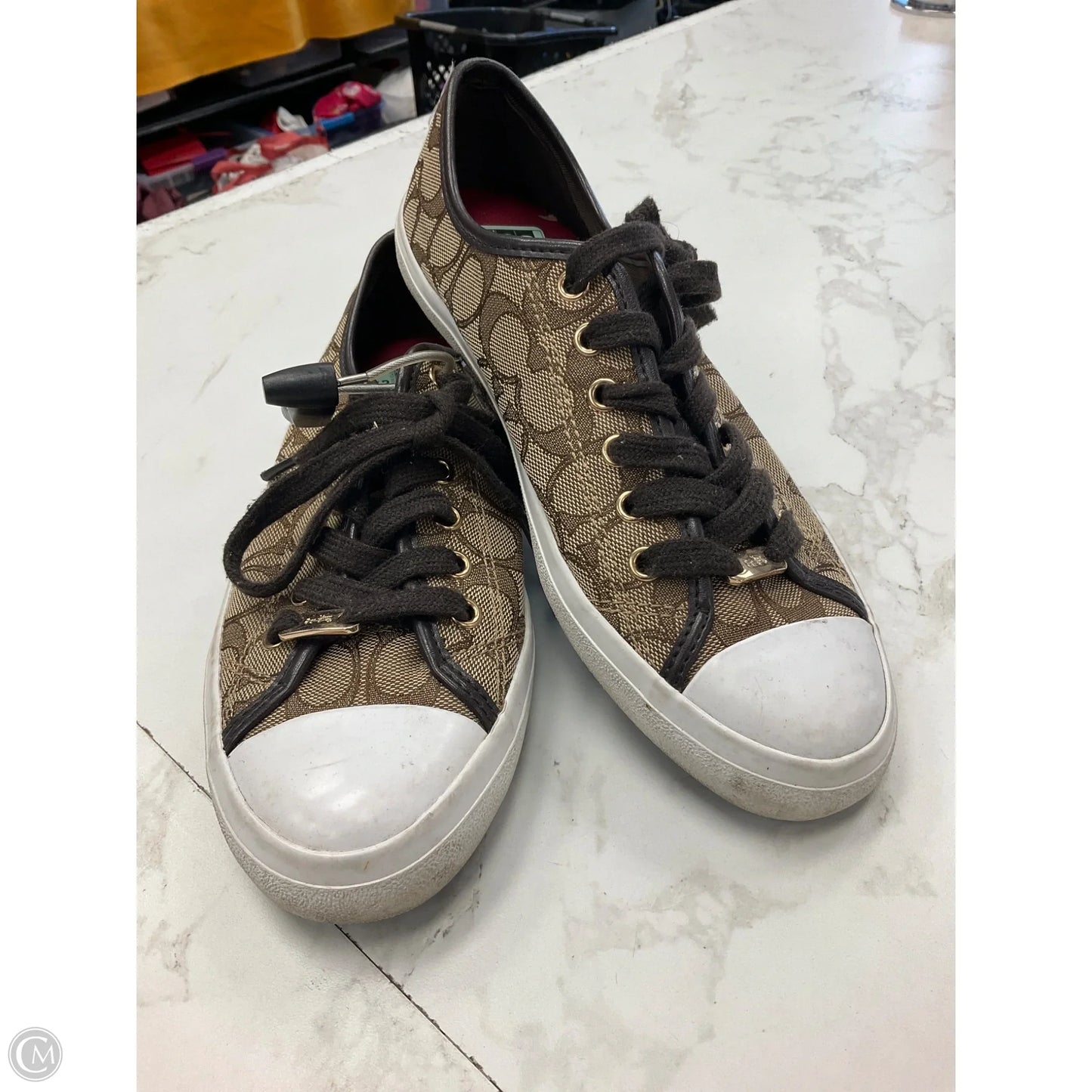 Shoes Designer By Coach In Tan, Size: 8.5