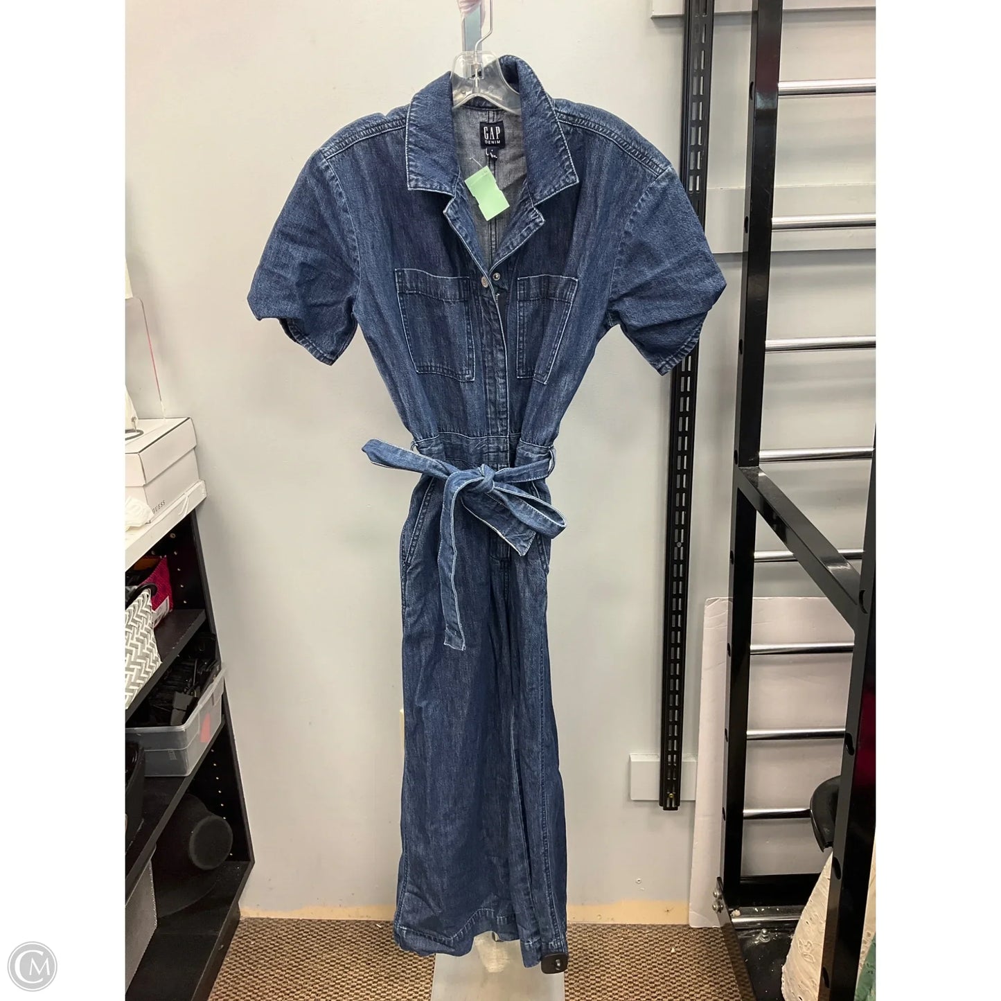 Jumpsuit By Gap In Blue Denim, Size: 4