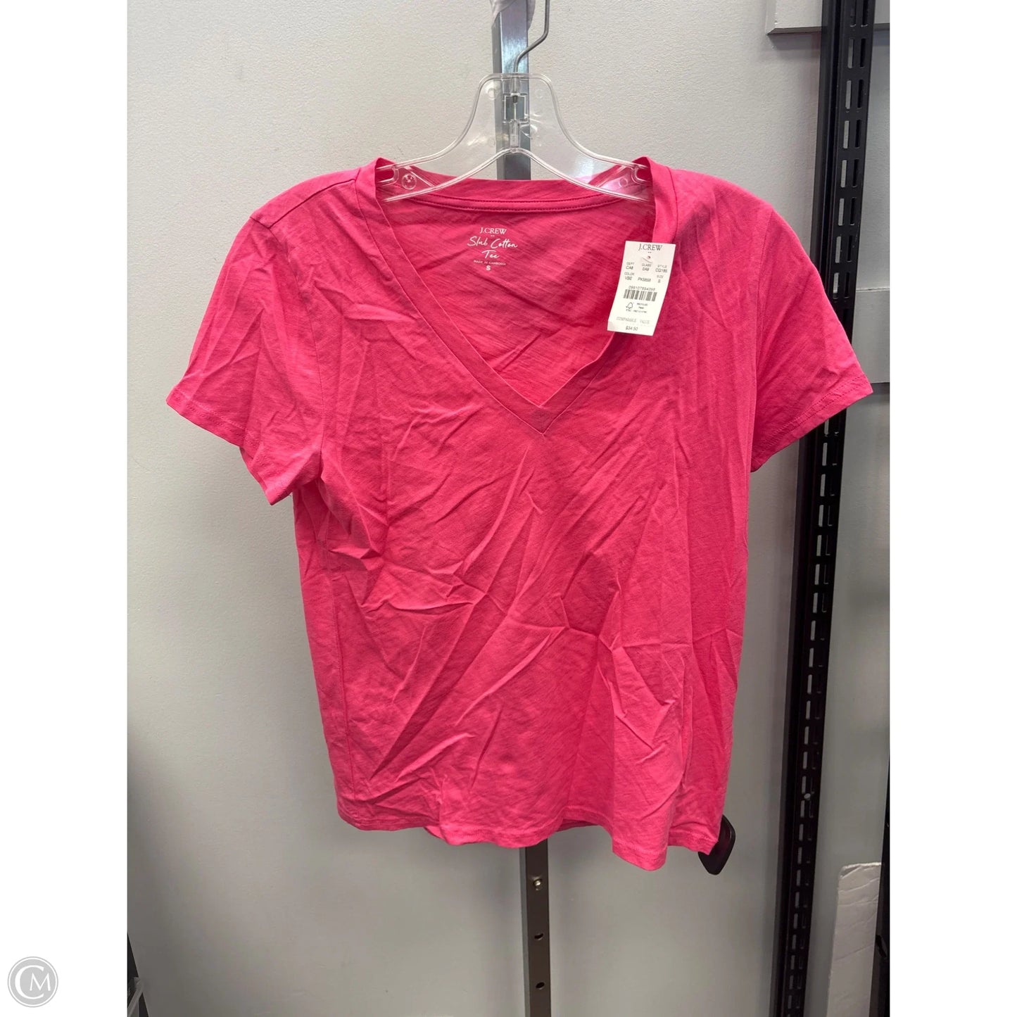Top Short Sleeve Basic By J. Crew In Pink, Size: S