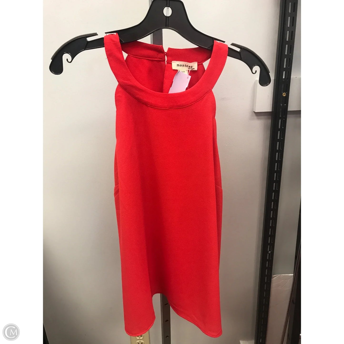 Top Sleeveless By Monteau In Red, Size: M