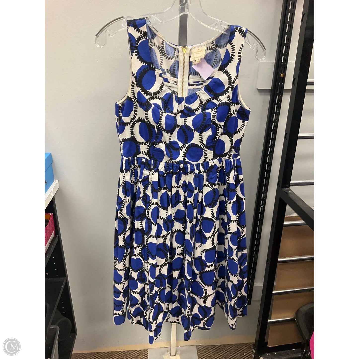 Dress Designer By Kate Spade In Black & Blue, Size: 6