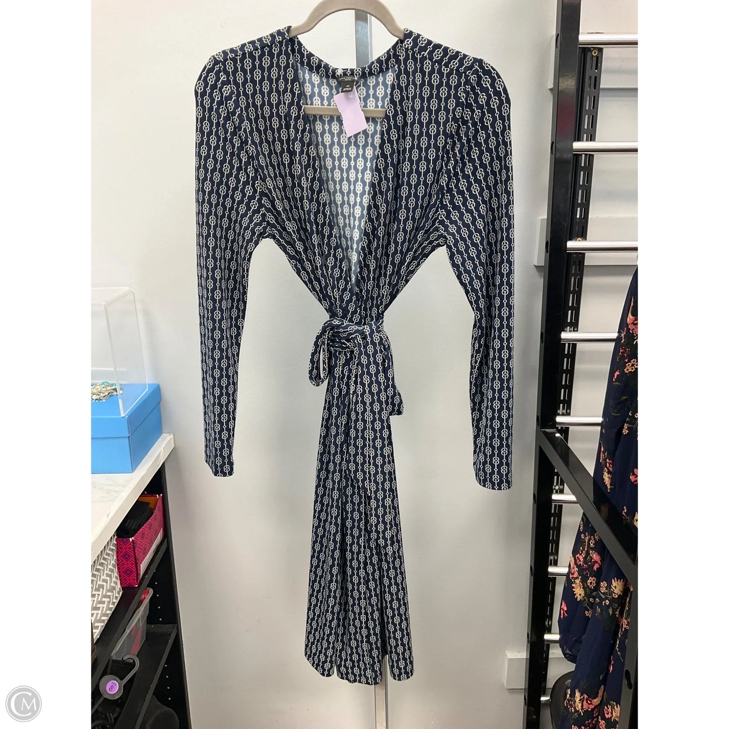 Dress Casual Short By Ann Taylor In Blue & White, Size: 12p
