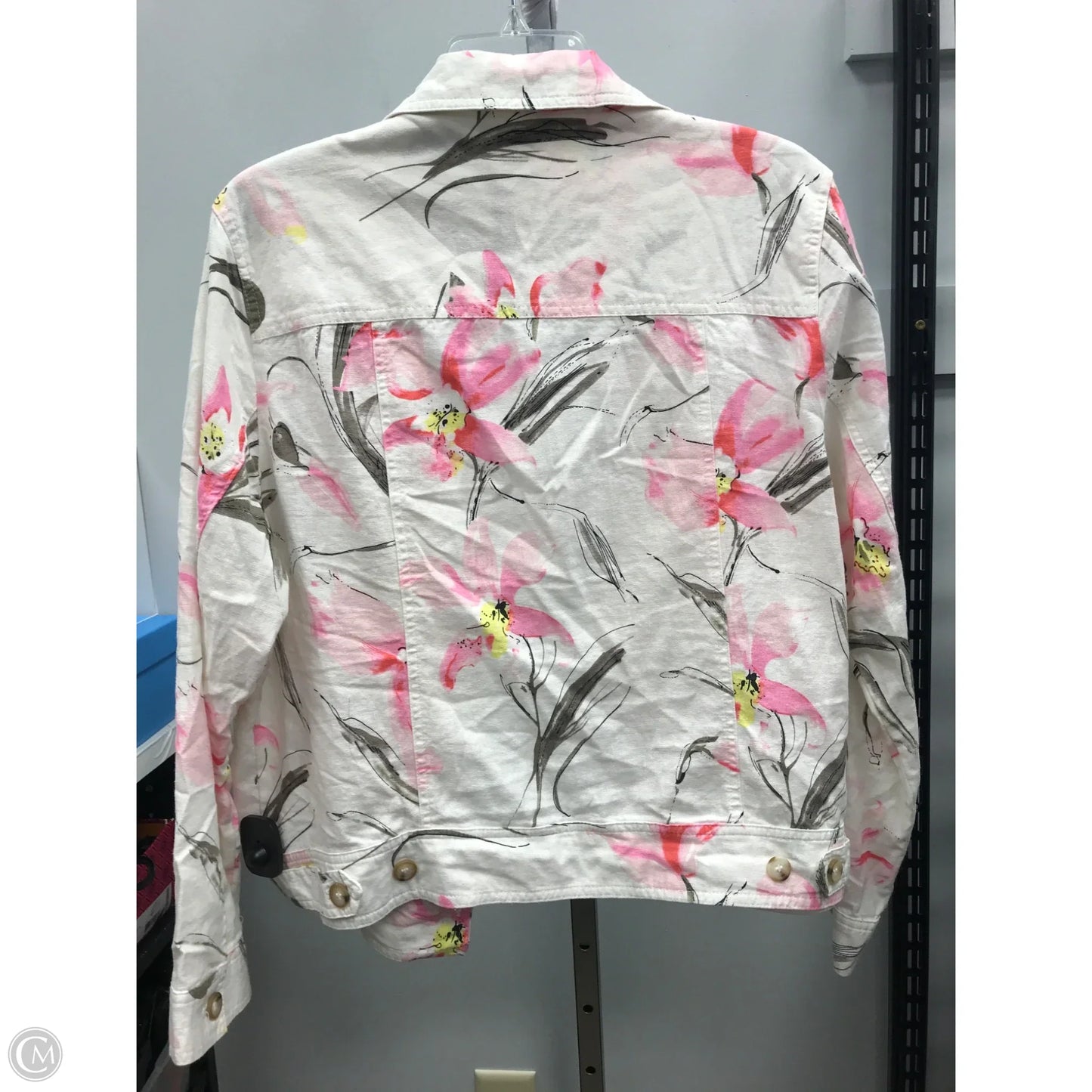 Jacket Shirt By Cynthia Rowley In Floral Print, Size: Xl