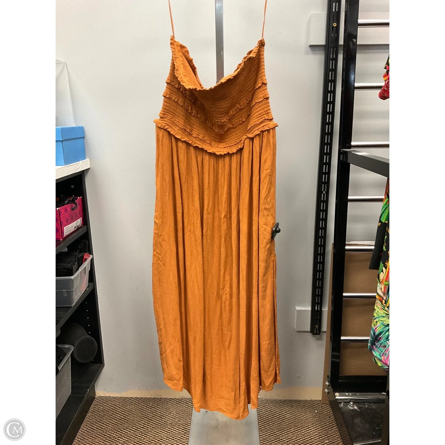 Dress Casual Midi By Oneill In Orange, Size: Xl