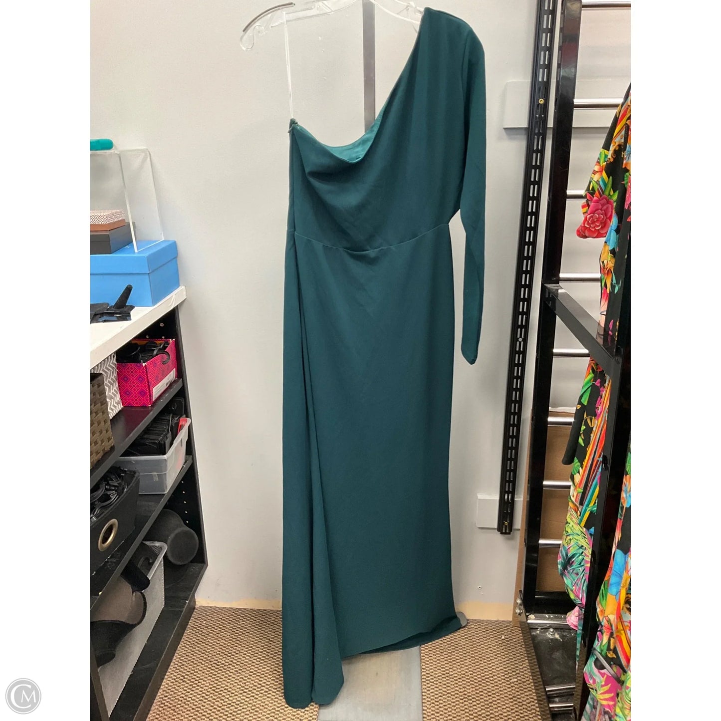 Dress Party Long By Lulus In Teal, Size: Xl