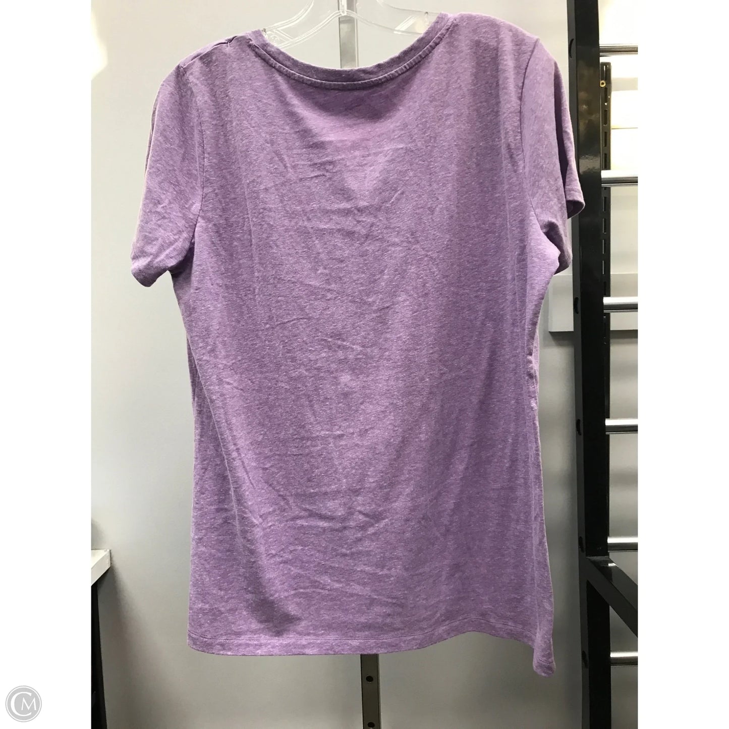 Top Short Sleeve Basic By St Johns Bay In Purple, Size: L
