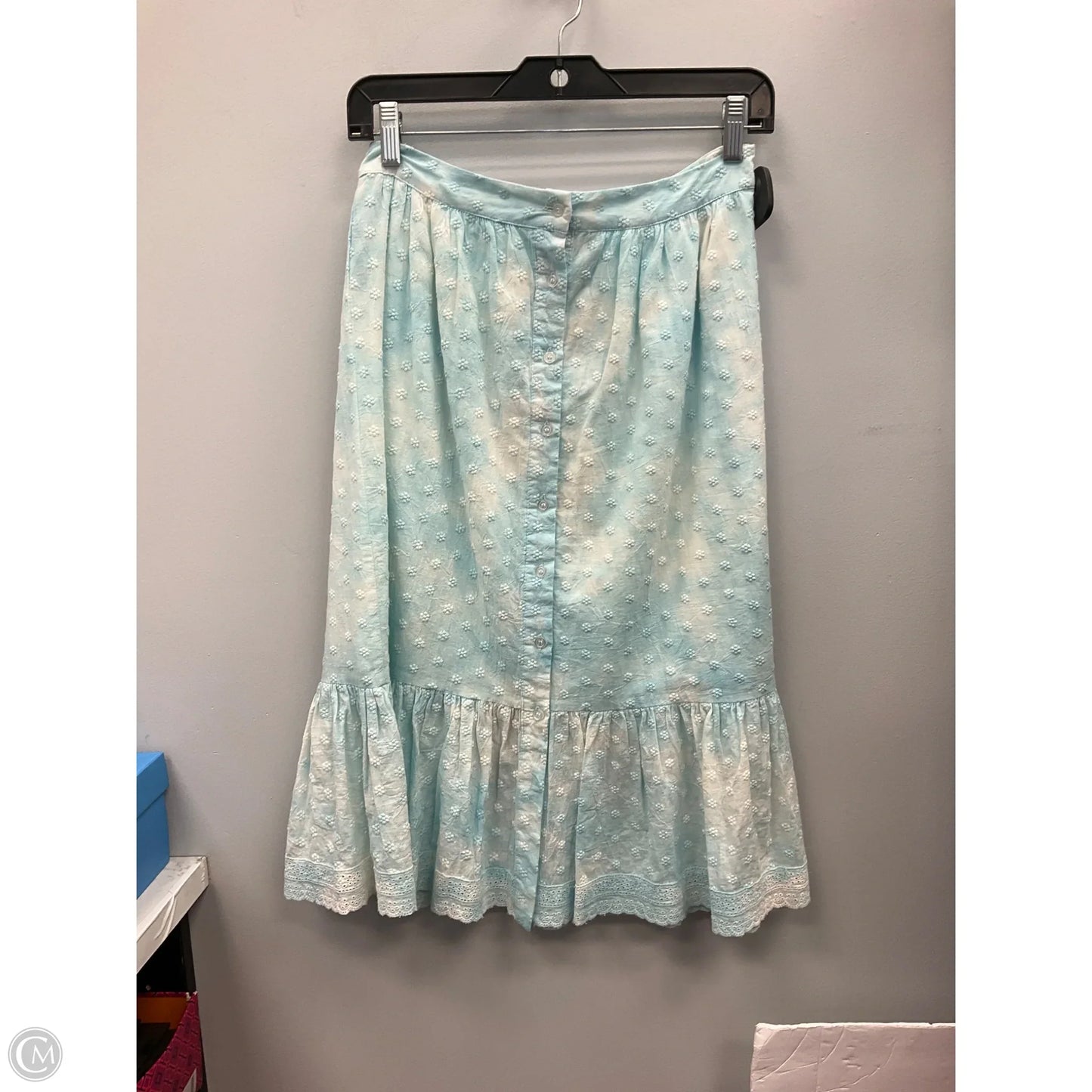 Skirt Midi By Design 365 In Blue & White, Size: Xs