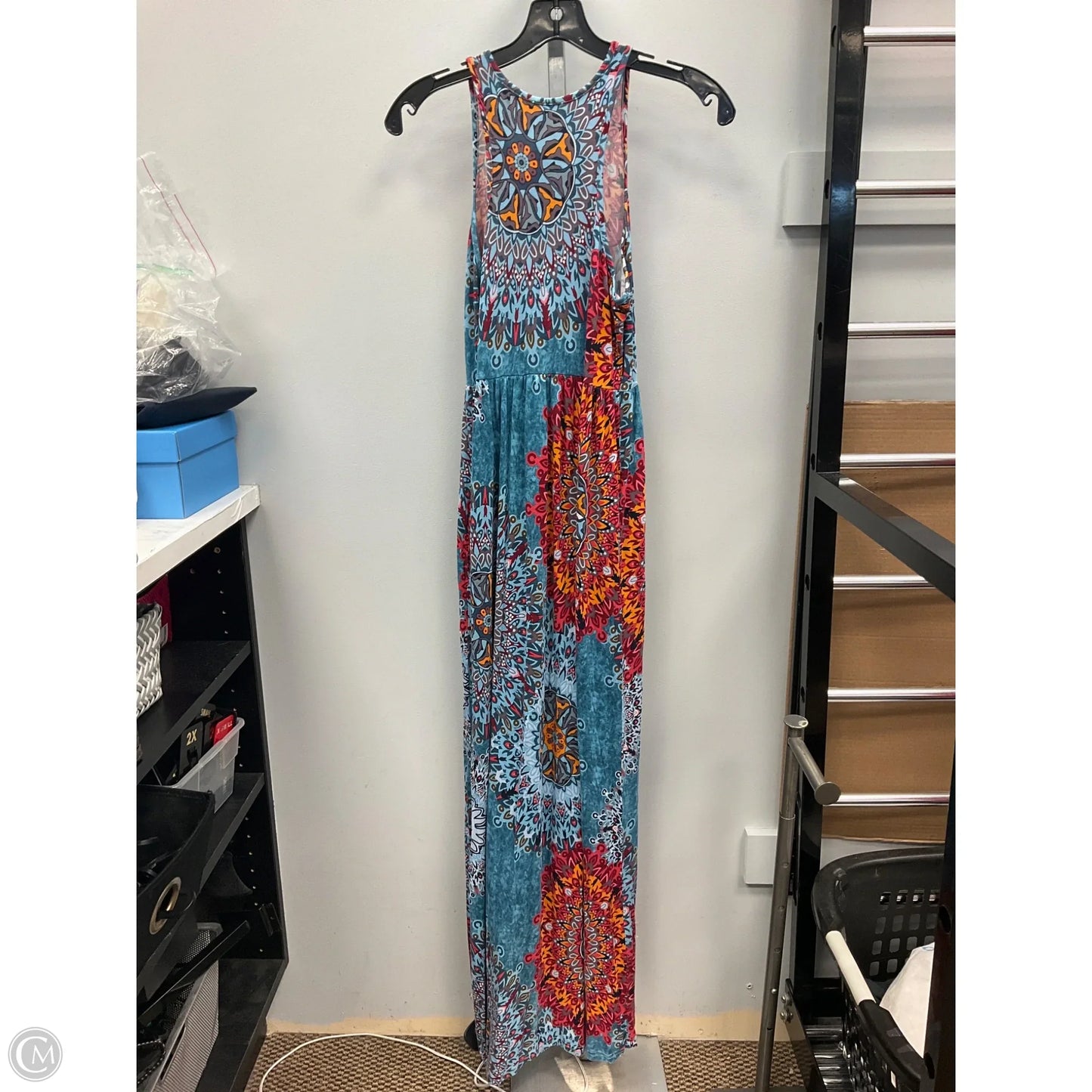 Dress Casual Maxi By Clothes Mentor In Blue & Red, Size: S