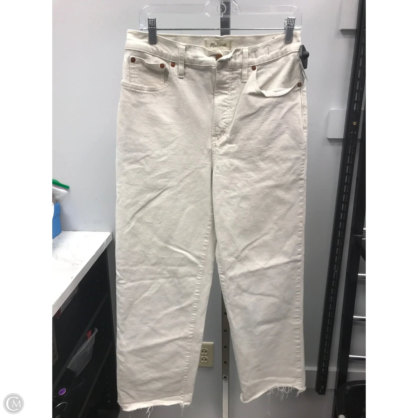 Jeans Straight By Madewell In Cream, Size: 8