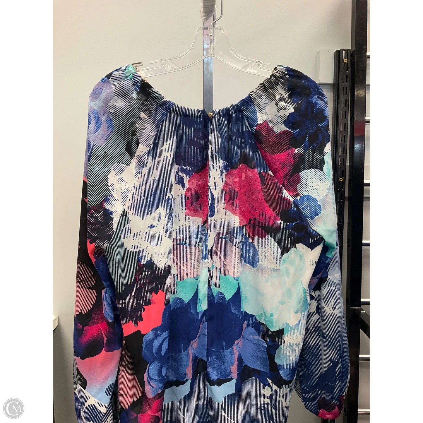 Top Long Sleeve By Bold Elements In Blue & Pink, Size: Xl