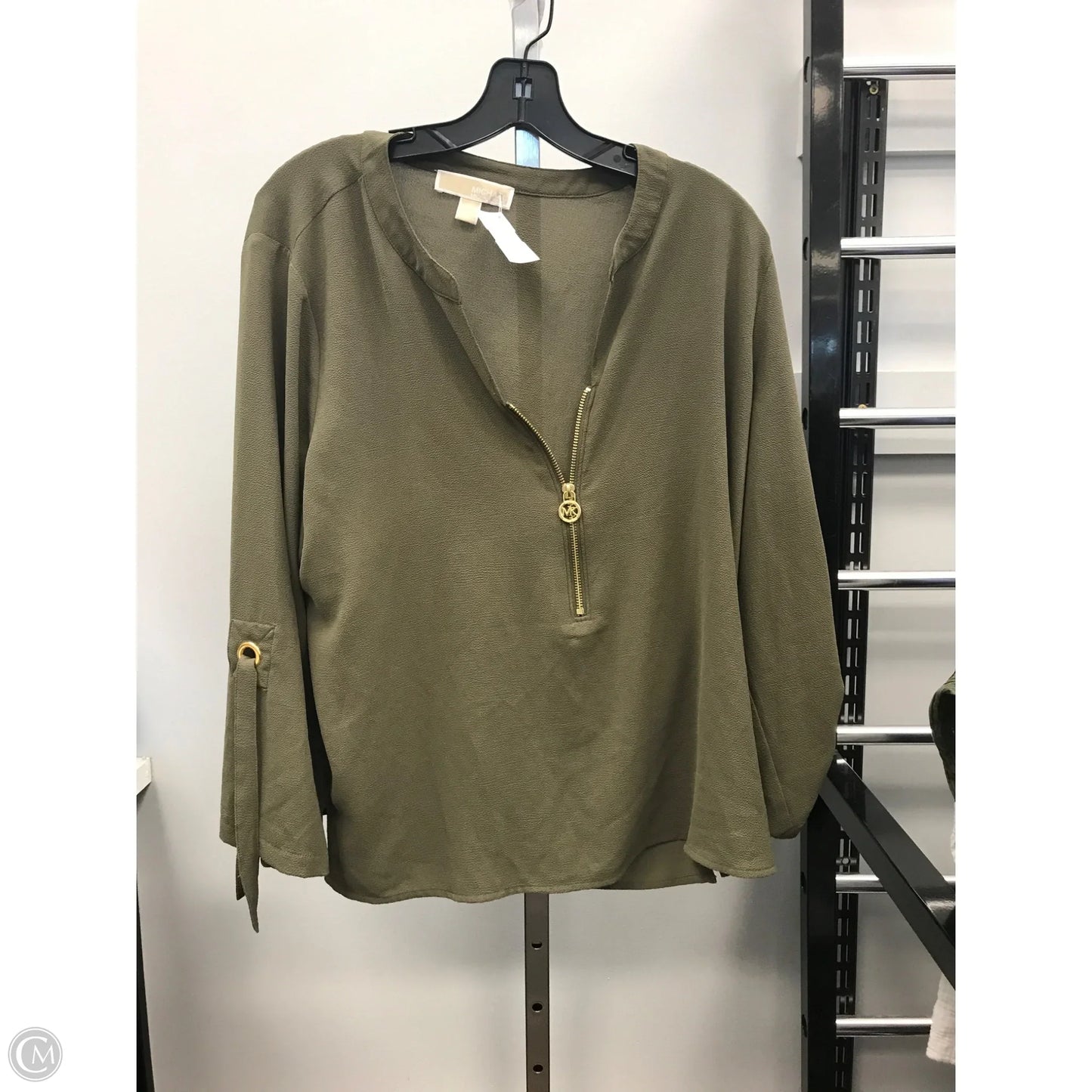 Top Long Sleeve By Michael By Michael Kors In Green, Size: L