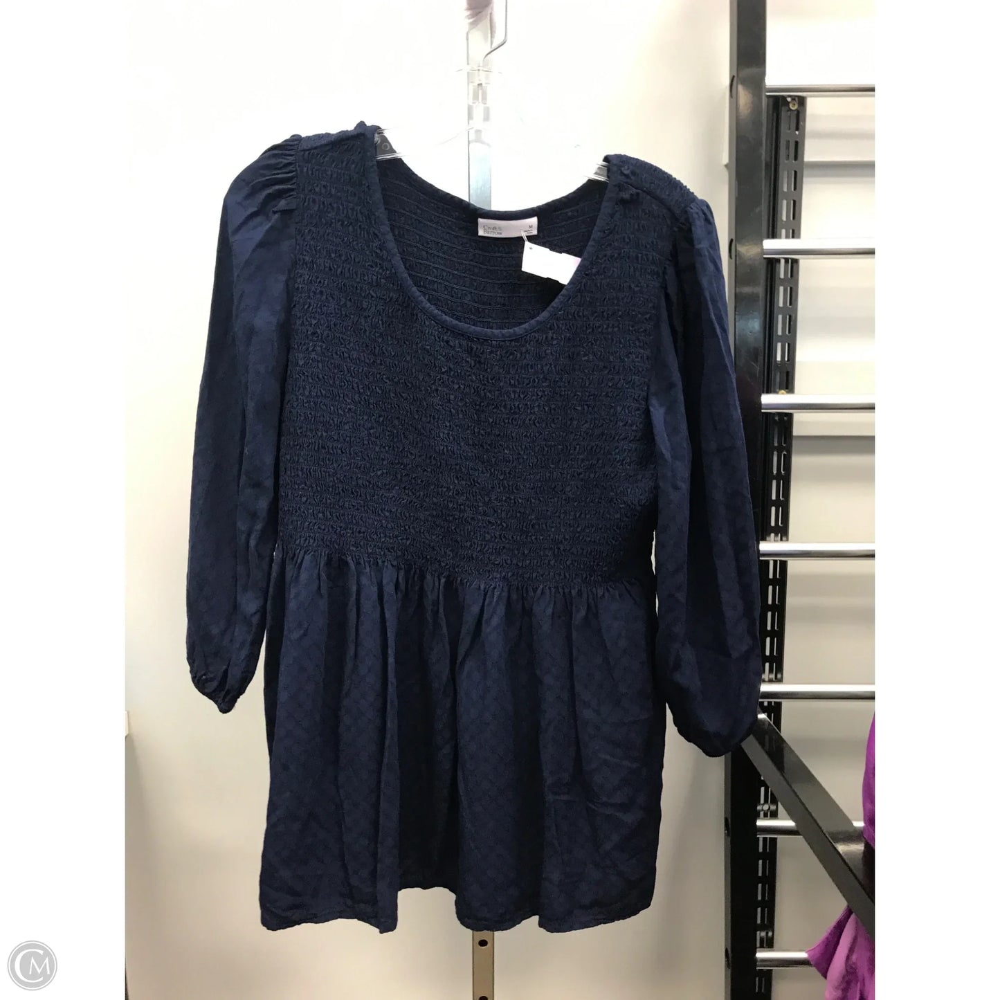 Top 3/4 Sleeve By Croft And Barrow In Blue, Size: M