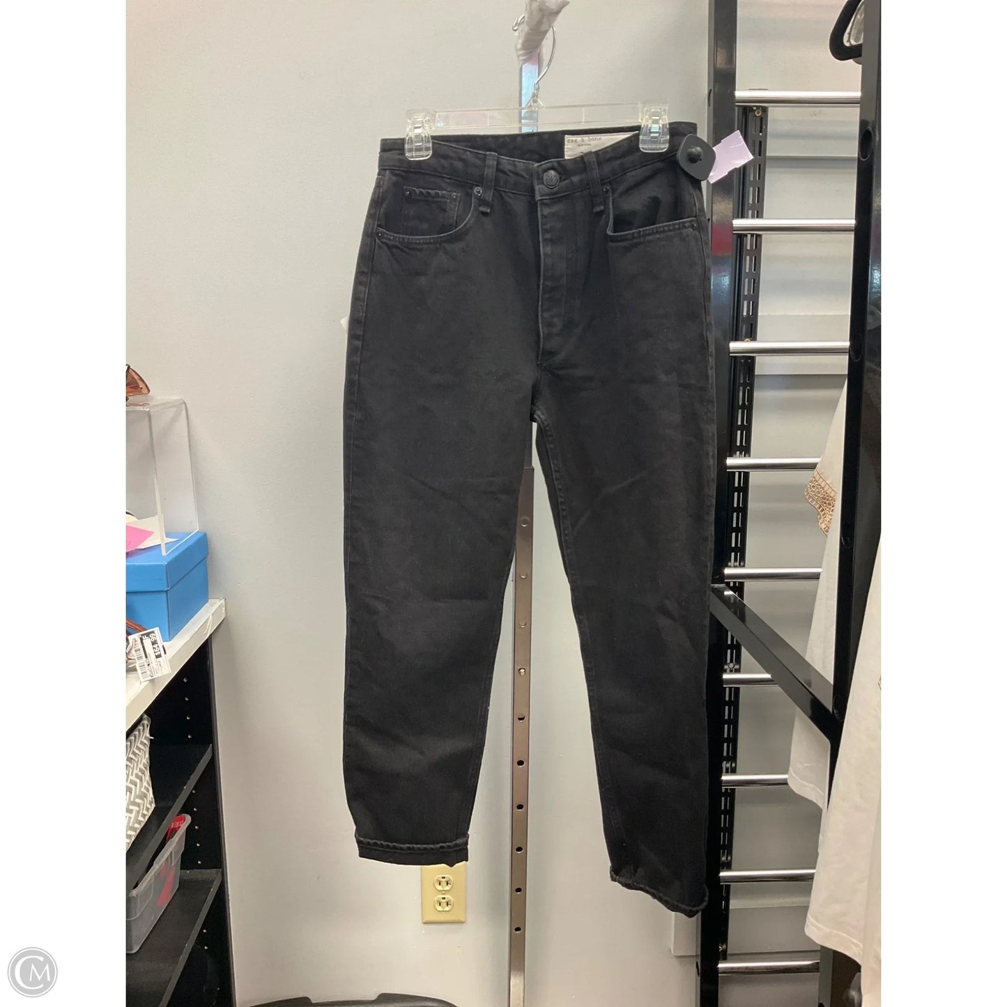 Jeans Straight By Rag And Bone In Black, Size: 6