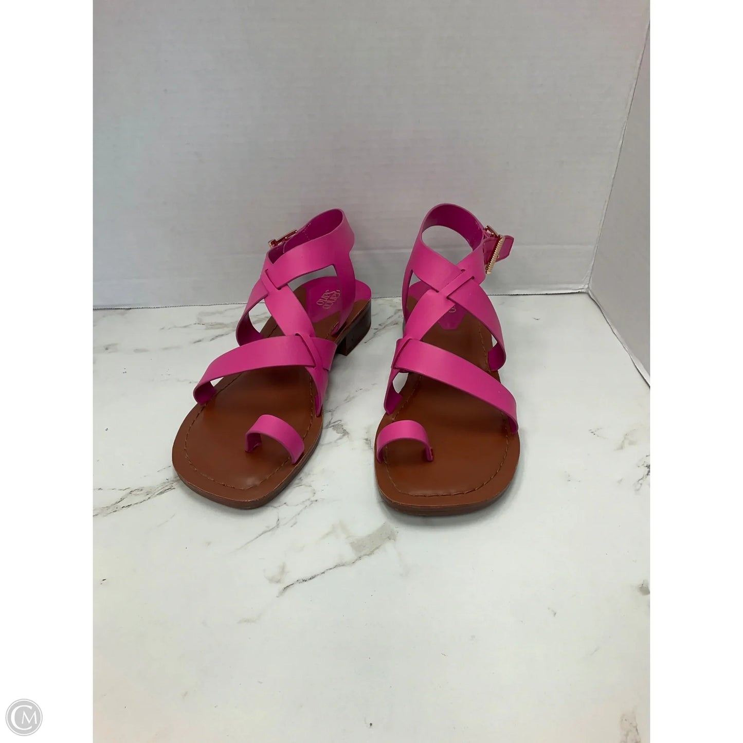 Sandals Heels Block By Franco Sarto In Pink, Size: 7