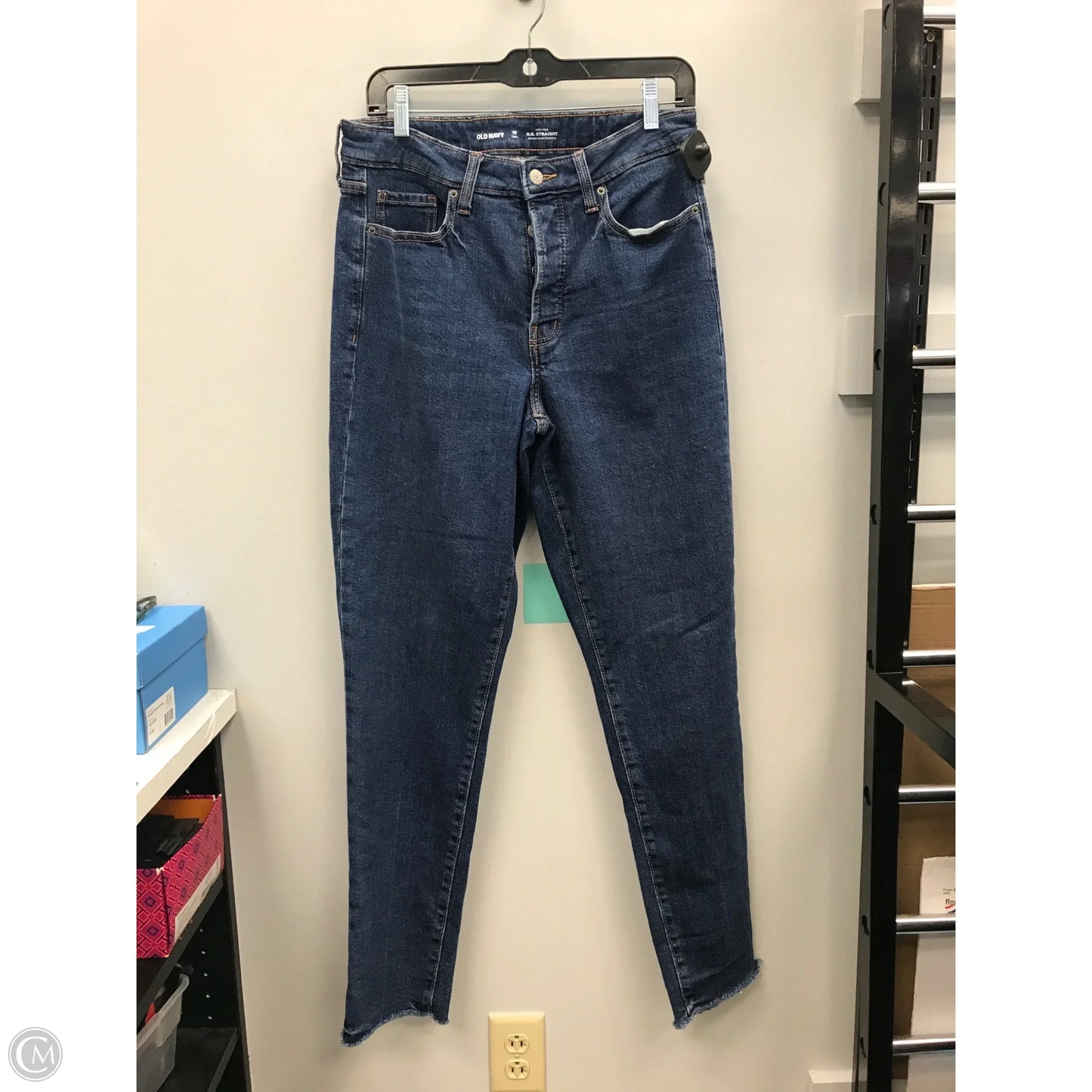 Jeans Straight By Old Navy In Blue Denim, Size: 10