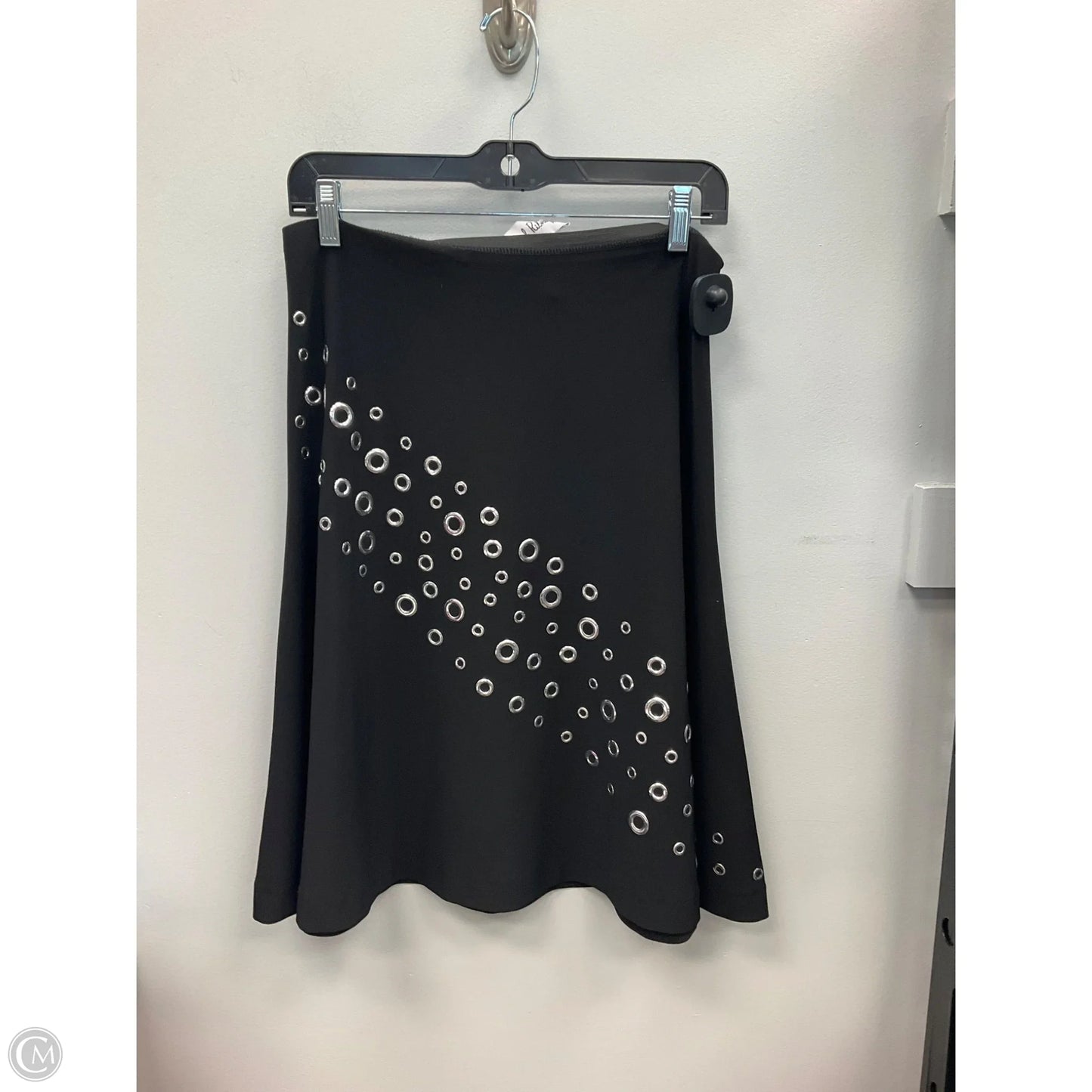 Skirt Midi By Joseph Ribkoff In Black & Silver, Size: 4