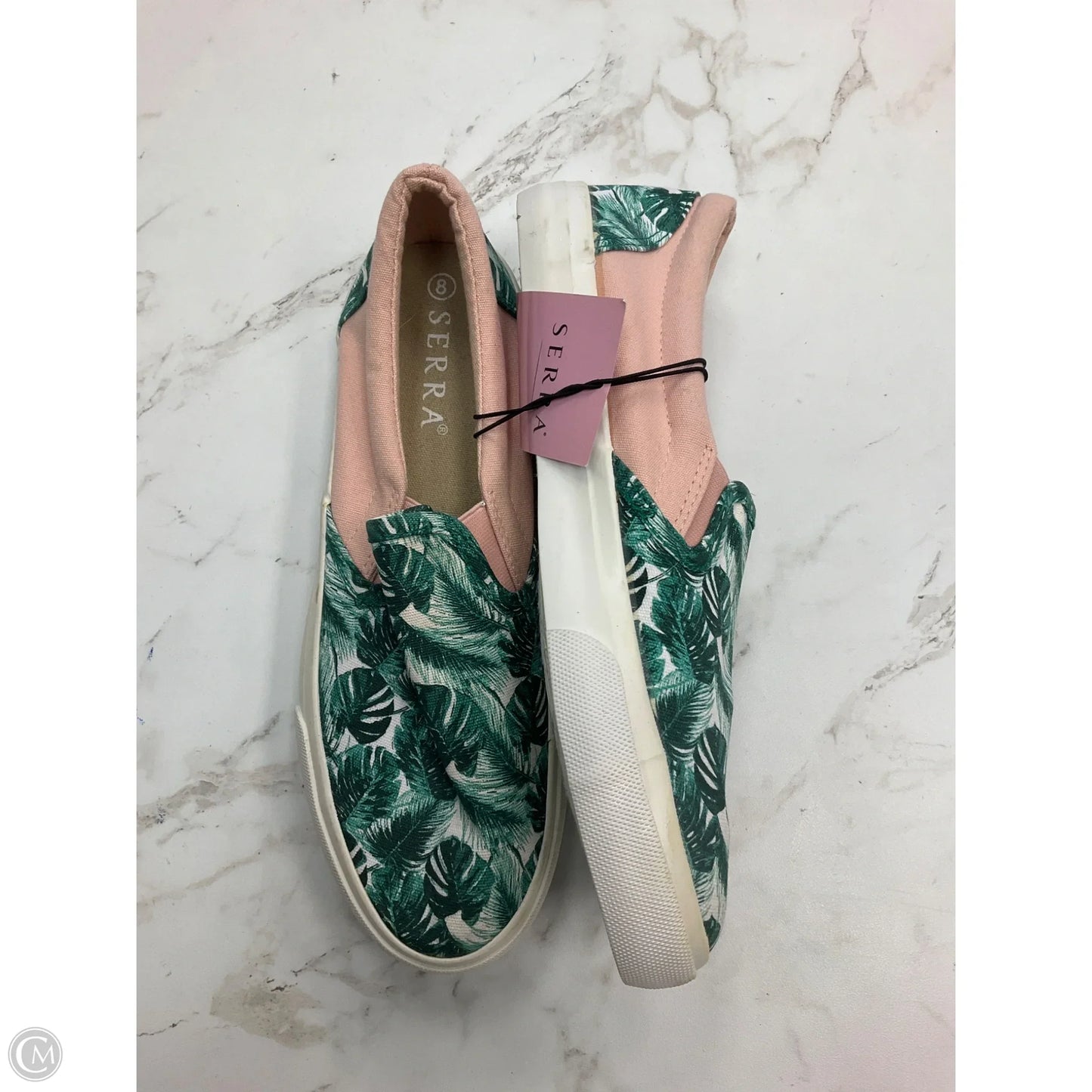 Shoes Sneakers By Serra In Green & Pink, Size: 8