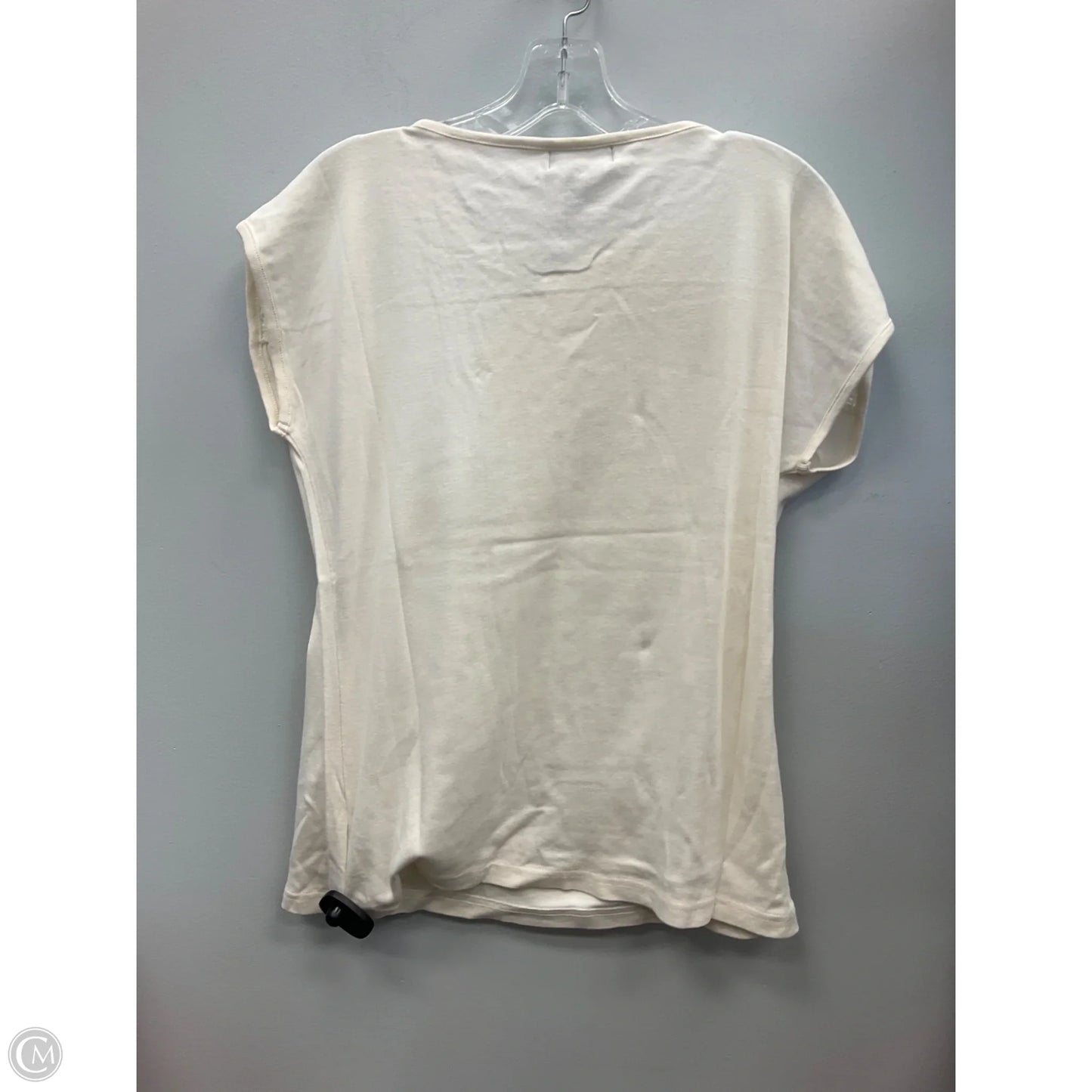 Top Short Sleeve By Chaps In Cream, Size: L