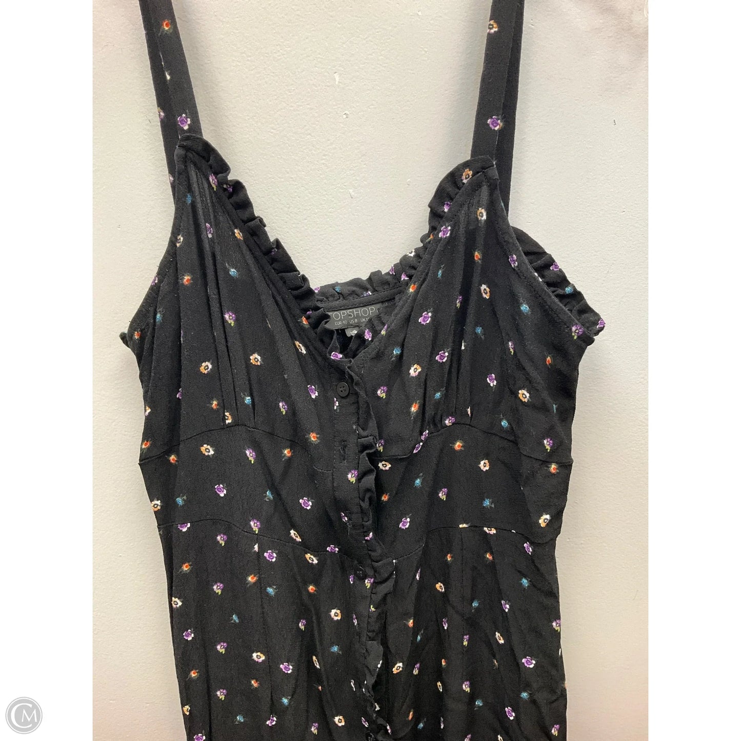 Dress Casual Midi By Top Shop In Floral Print, Size: 8
