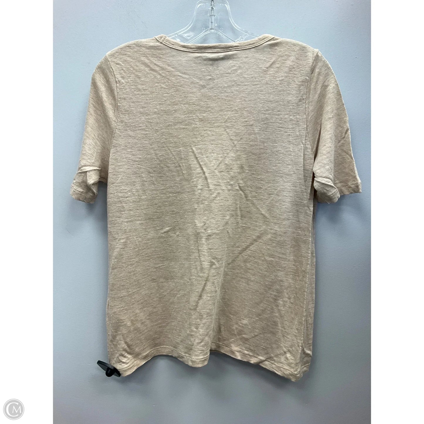Top Short Sleeve By Banana Republic In Tan, Size: Mp