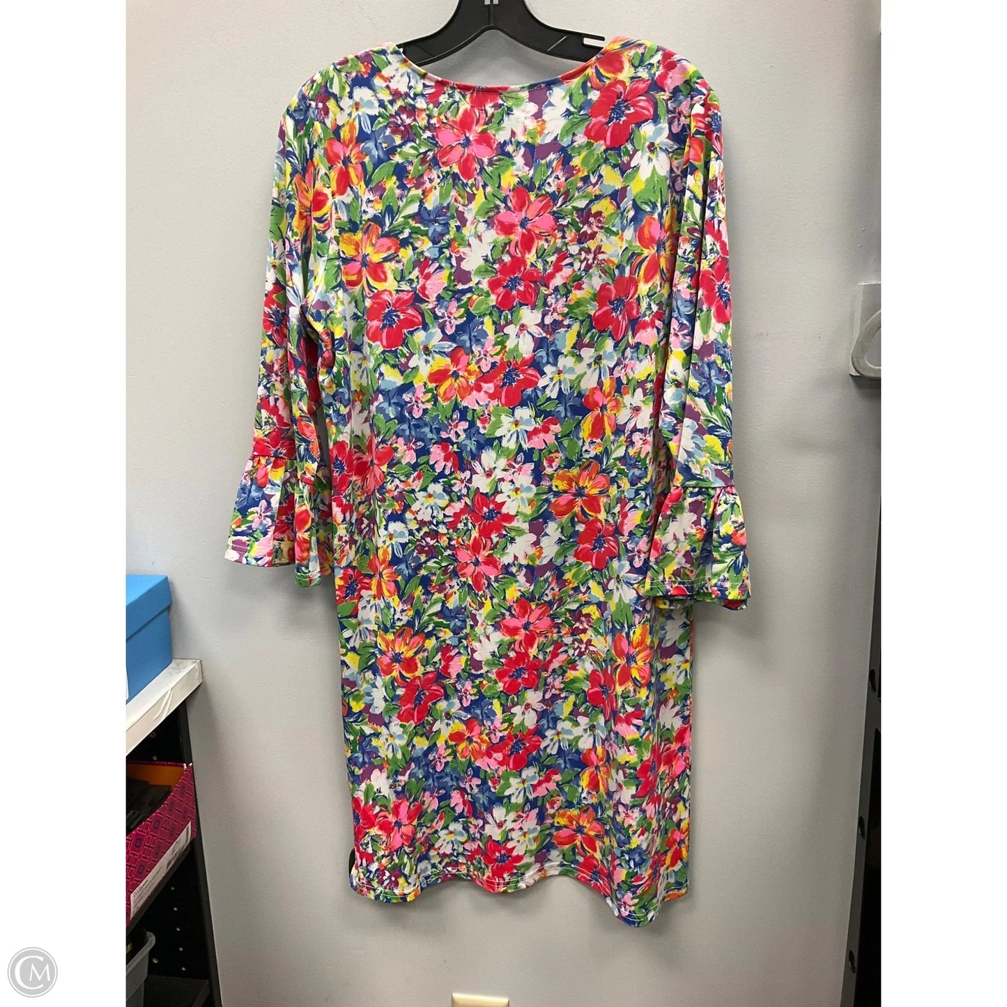 Dress Casual Midi By Caribbean Joe In Floral Print, Size: M