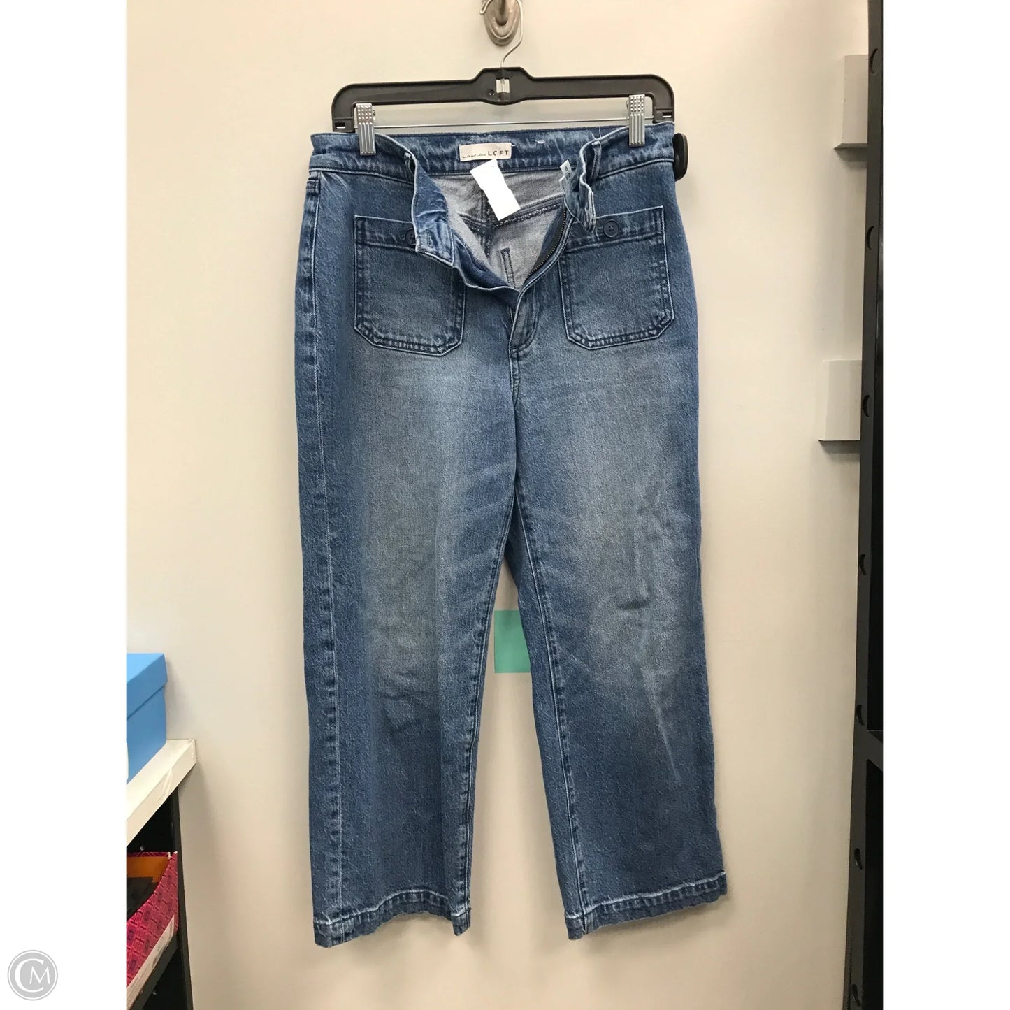 Jeans Wide Leg By Loft In Blue, Size: 6