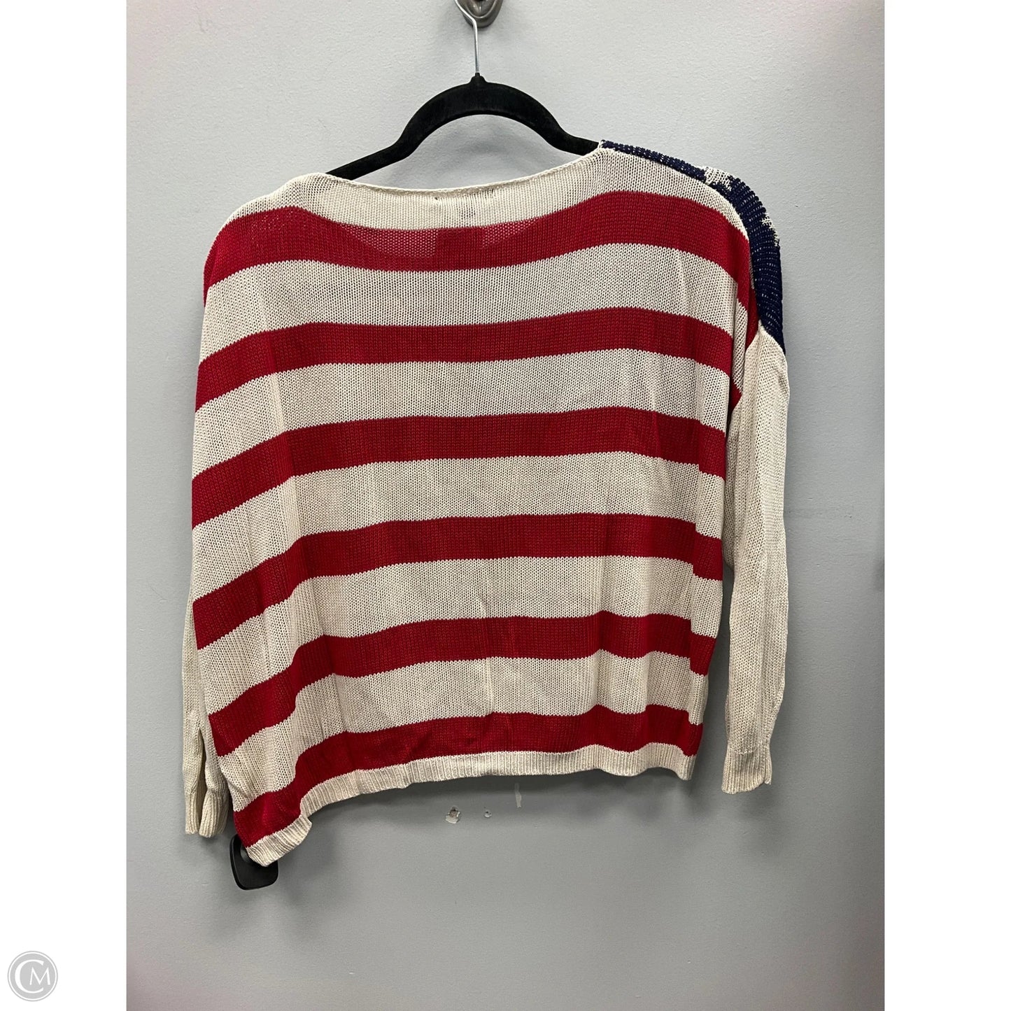 Sweater By Papermoon In Blue & Red & White, Size: M
