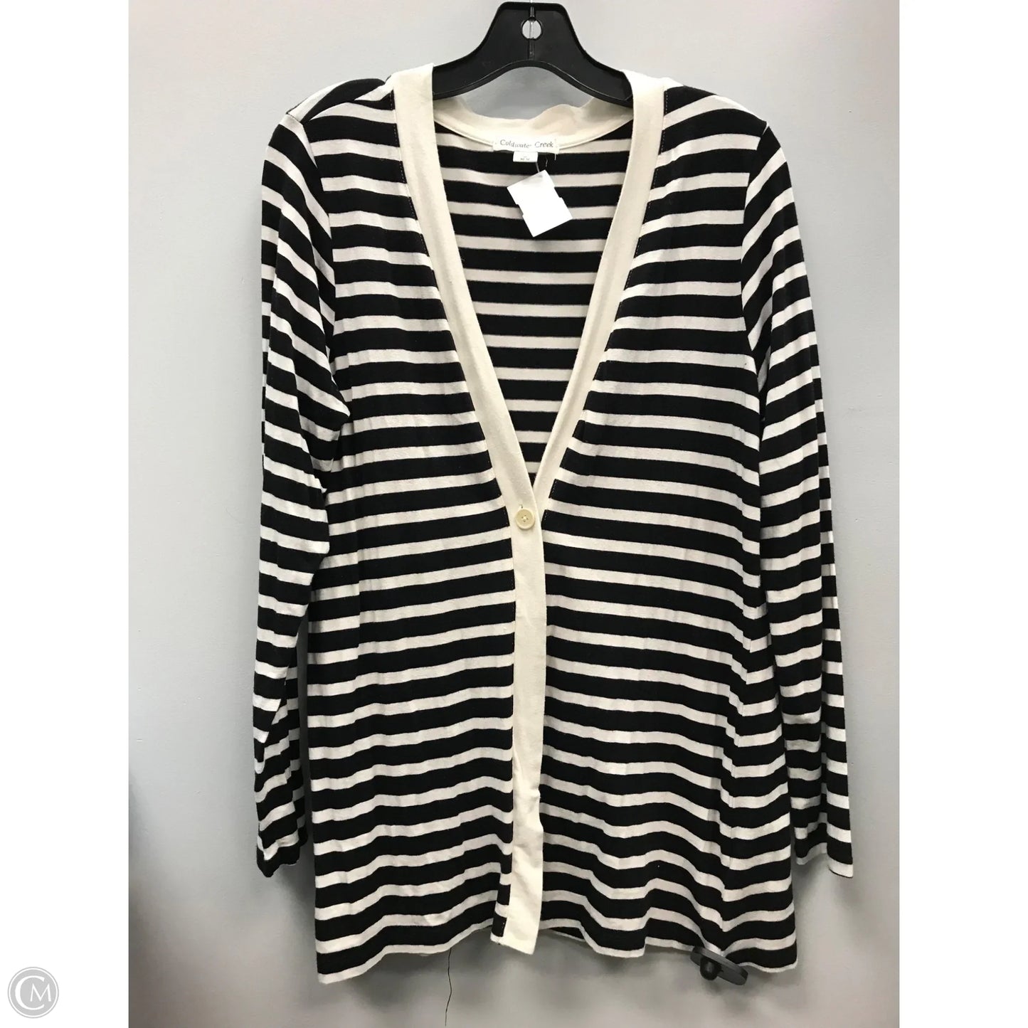Cardigan By Coldwater Creek In Striped Pattern, Size: M