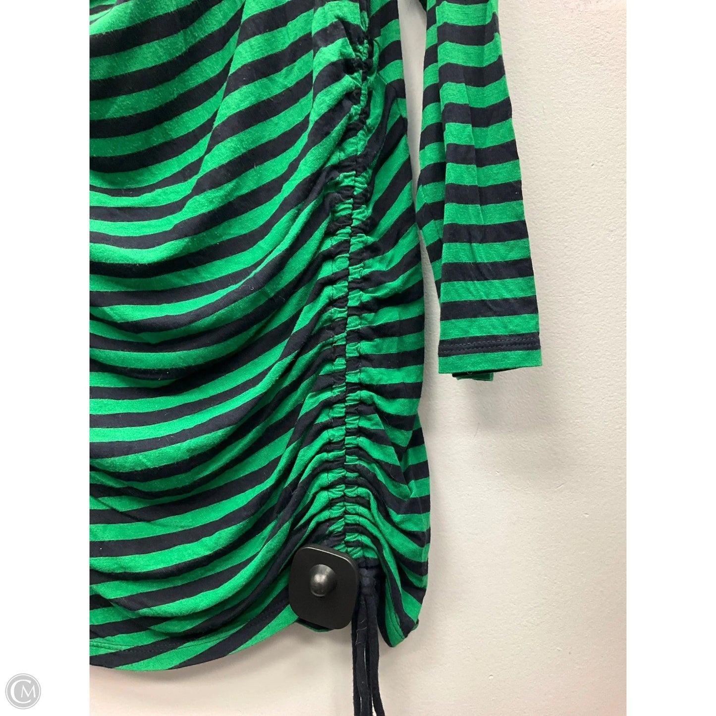 Top 3/4 Sleeve By Michael By Michael Kors In Striped Pattern, Size: M