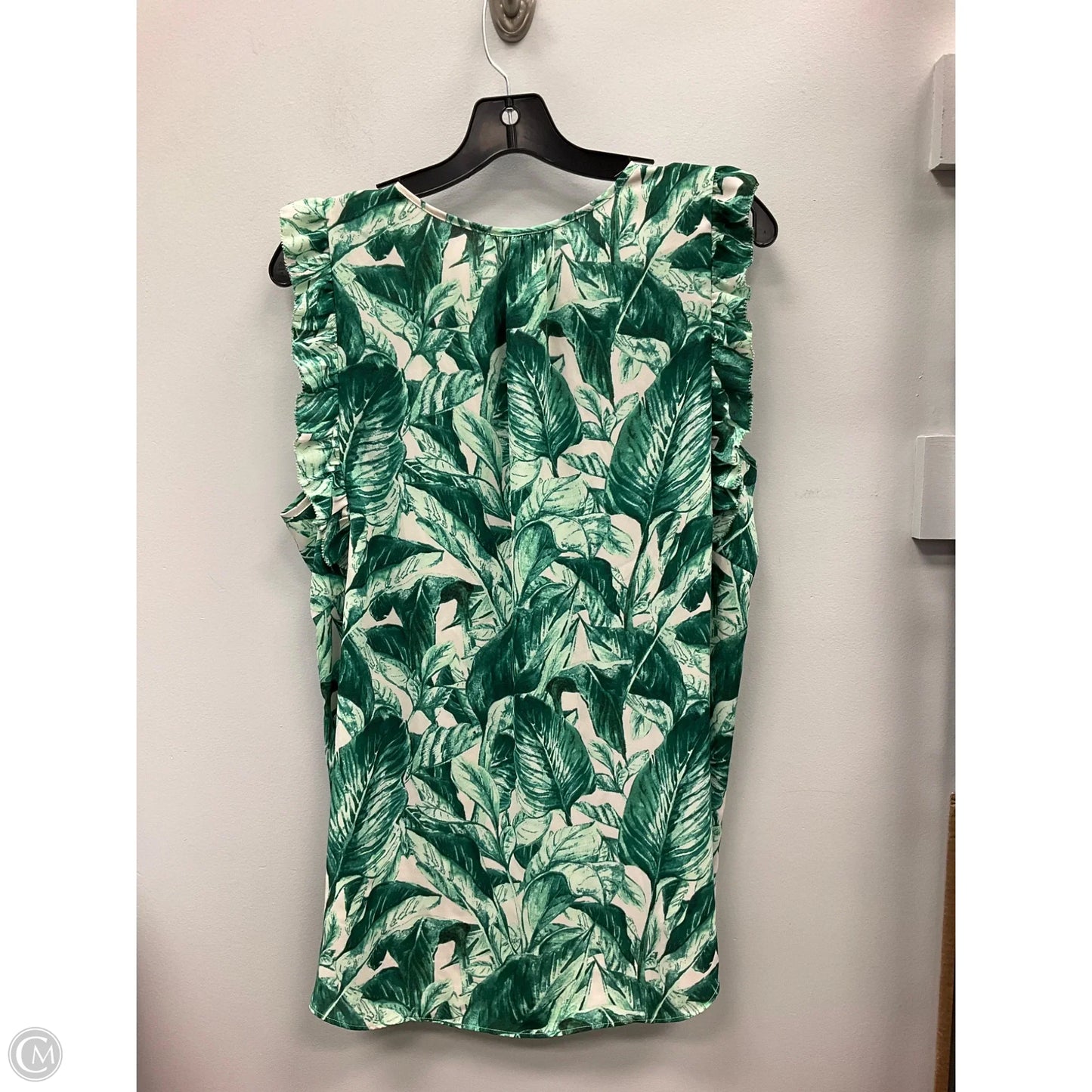 Top Sleeveless By Kaari Blue In Green, Size: Xl